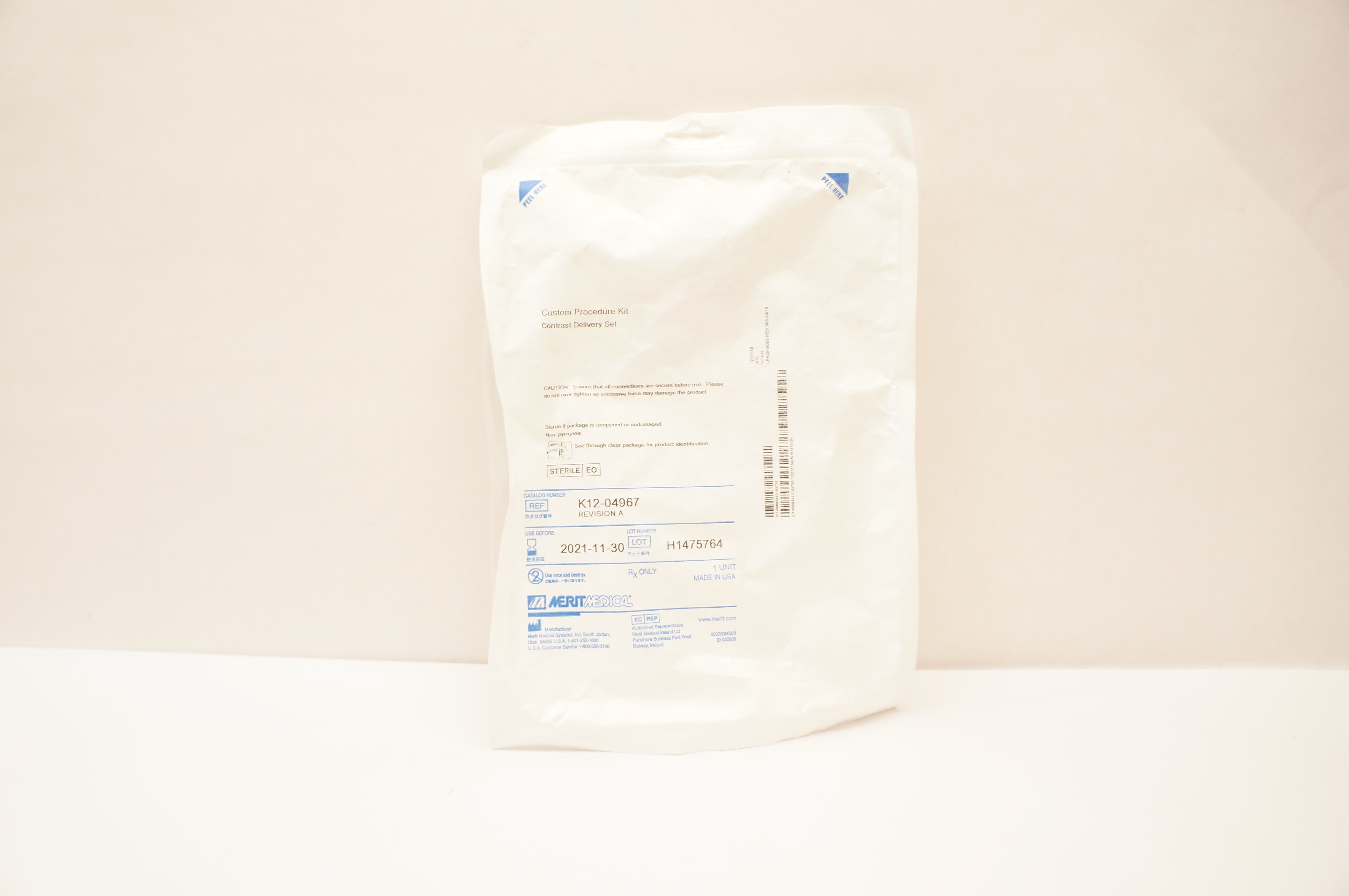 MeritMedical K12-04967 Custom Procedure Kit Contrast Delivery Set (x)