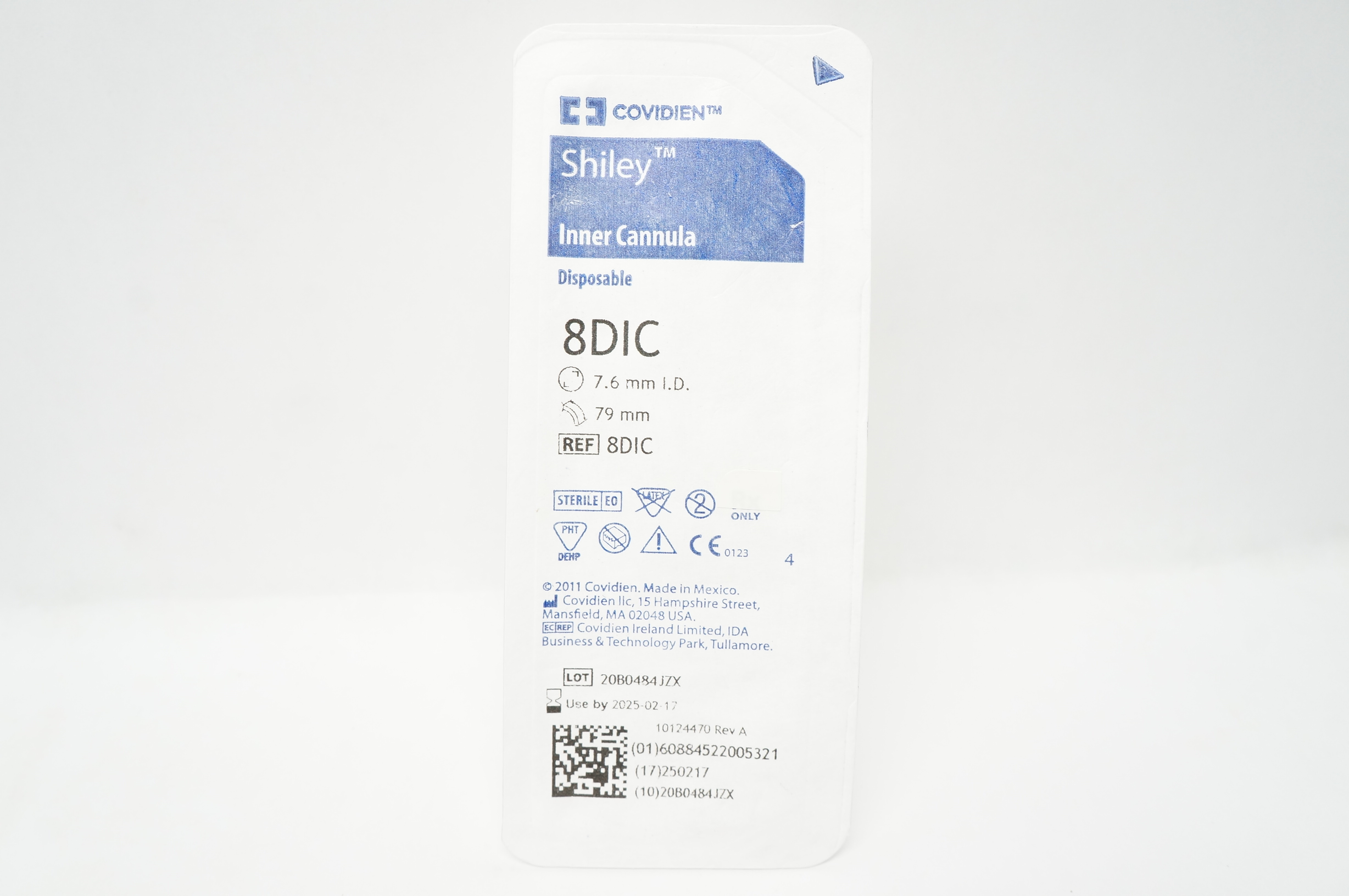 Covidien 8DIC Shiley Inner Cannula Disposable 7.6mm I.D. x 79mm