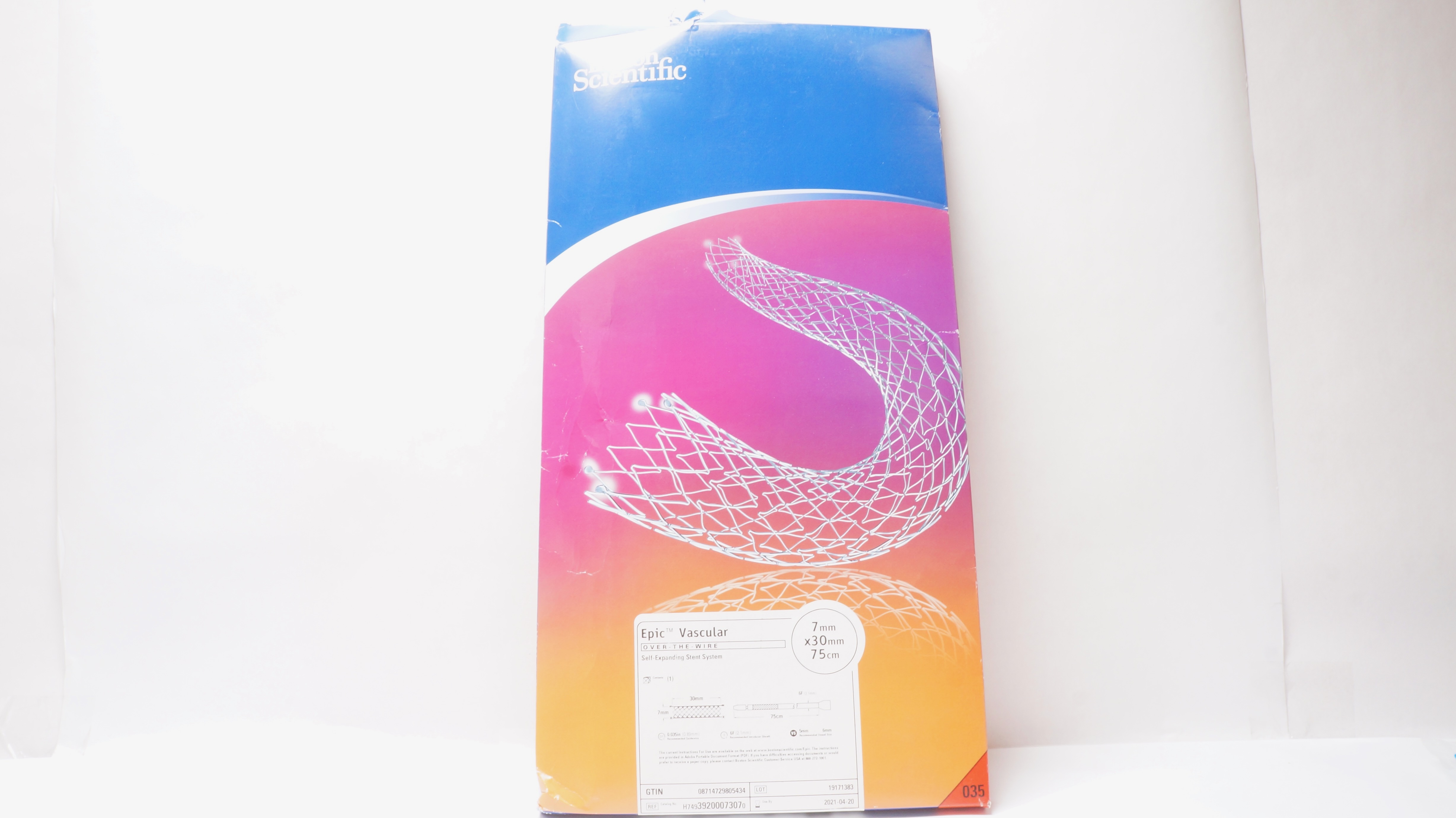Boston Scientific 3920007307 Self-Expanding Stent System 7mm x 30mm x 75cm (x)