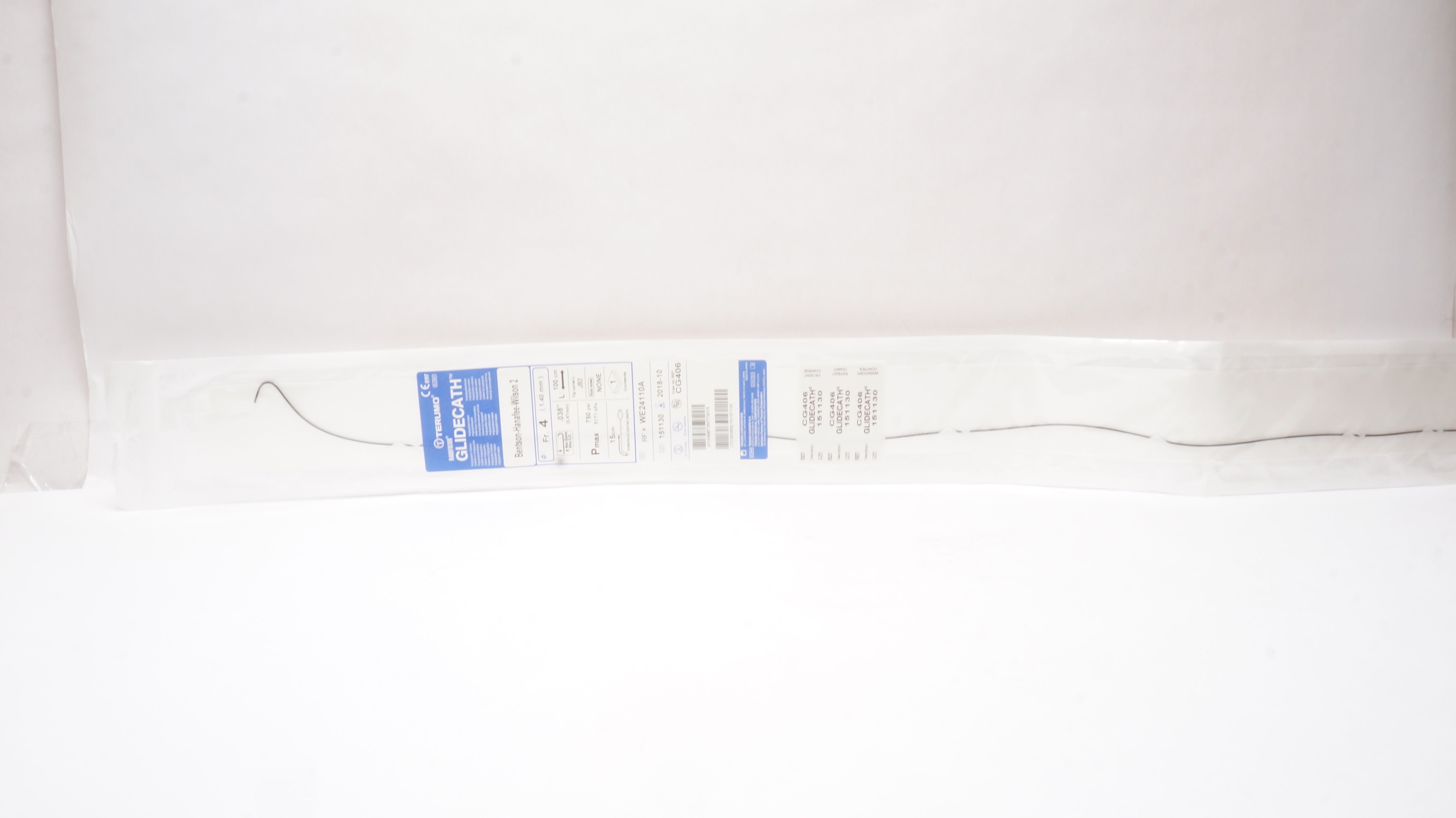 Terumo WE24110A GLIDECATH Bentson-Hanafee-Wilson 2 4Fr x 038In x 750psi (x)