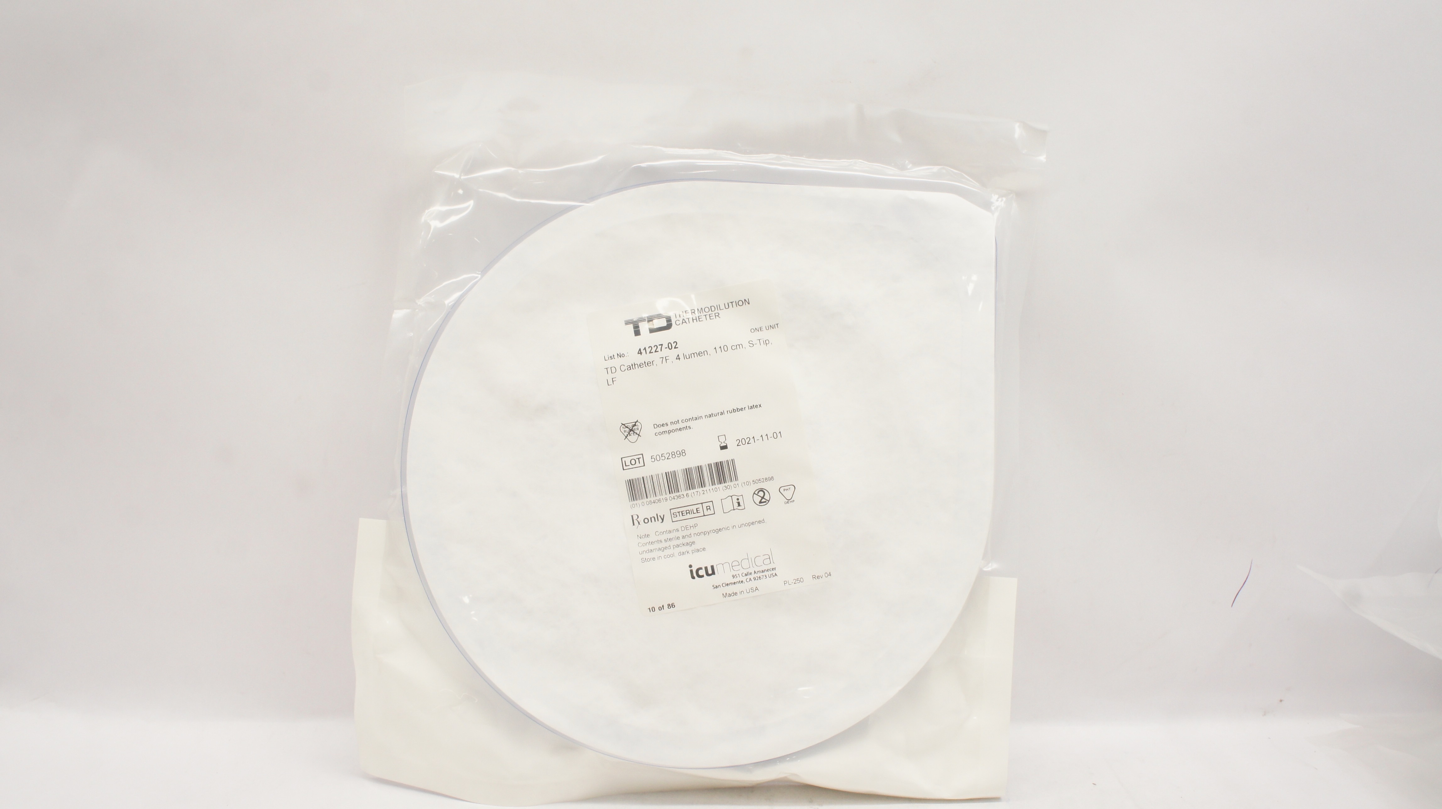 ICU Medical 41227-02 Thermodilution Cath. 7F, 4 Lumen, 110cm S-Tip (x)