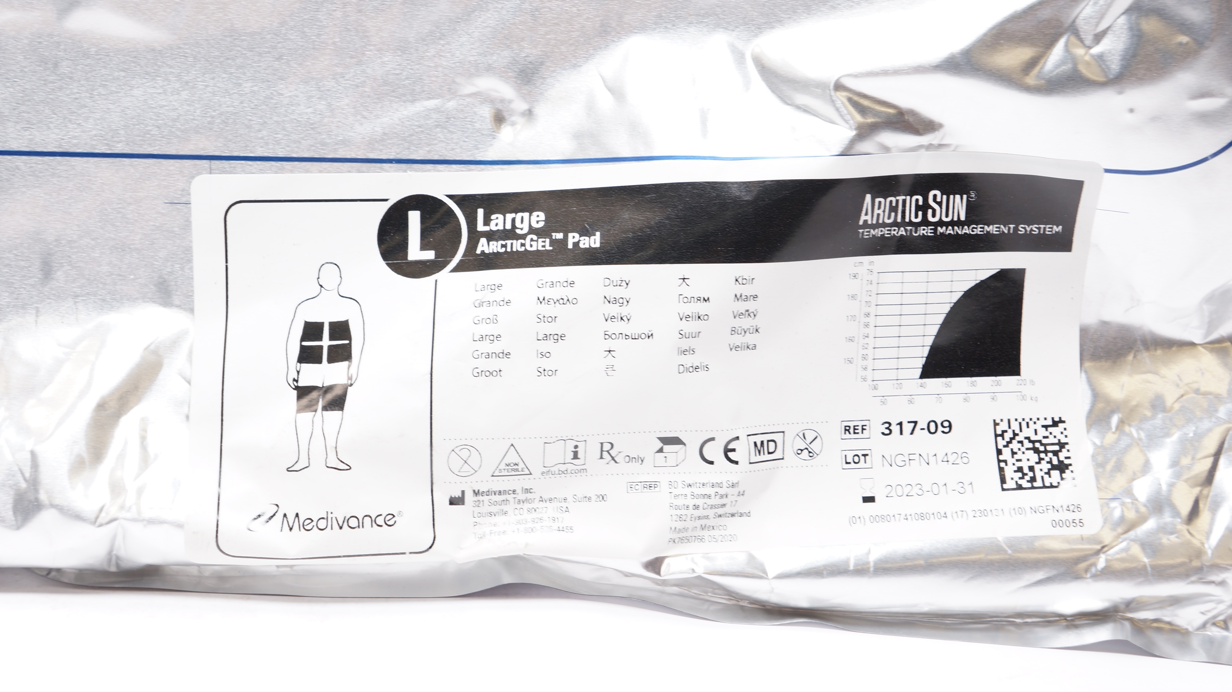 Medivance 317-09 ArcticGel Pad Large Kit (x)