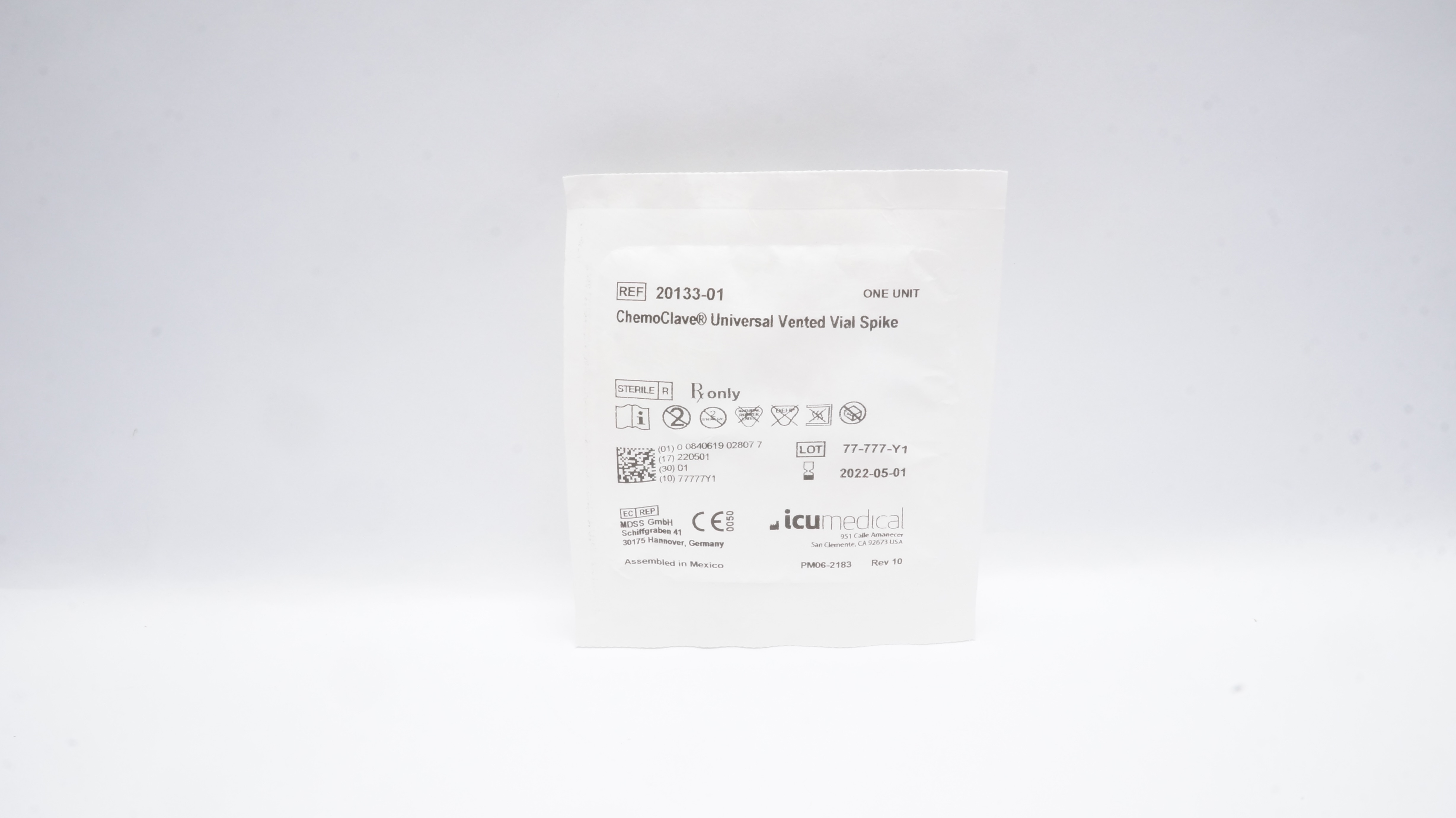 IcuMedical 20133-01 ChemoClave Universal Vented Vial Spike (x)