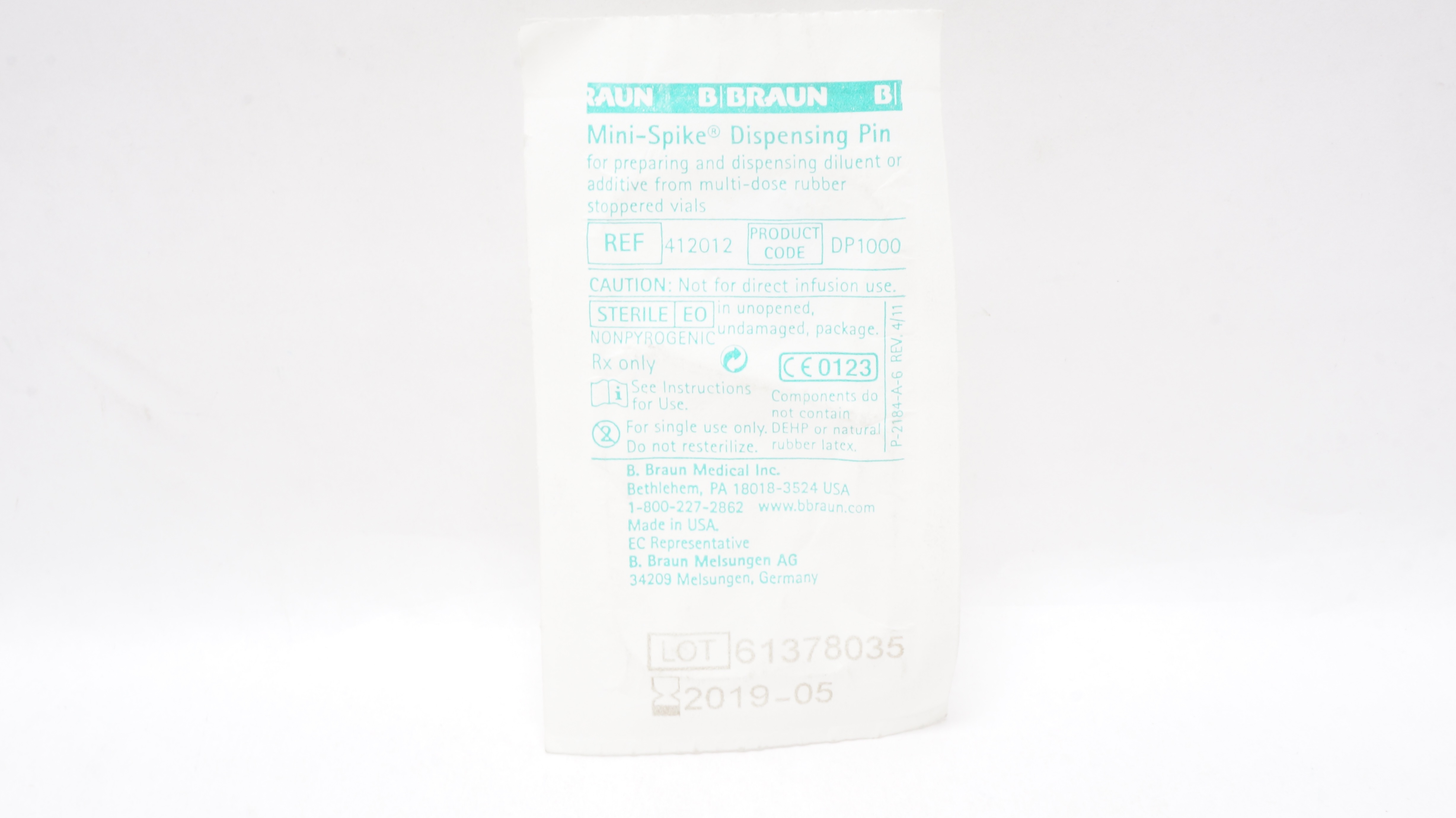 B.Braun 412012 Mini-Spike Dispensing Pin (x)