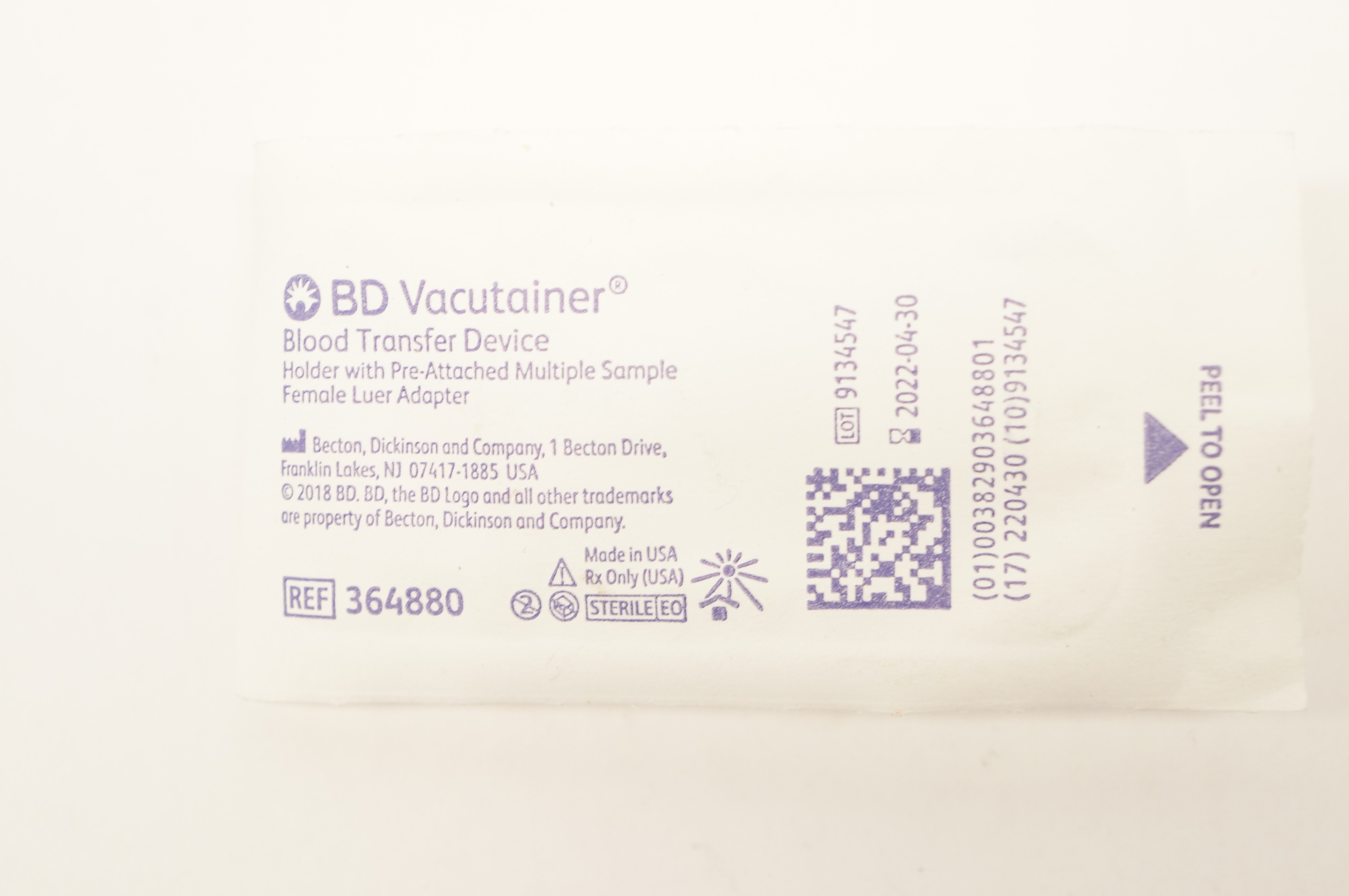BD 364880 Vacutainer Blood Transfer Device (x)