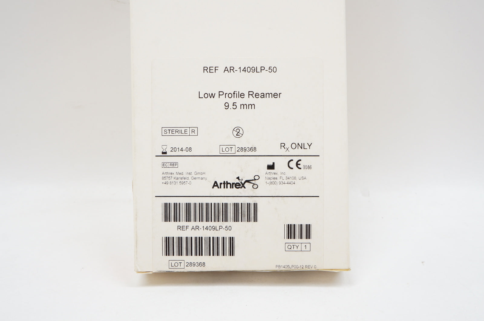 Arthrex AR-1409LP-50 Low Profile Reamer 9.5mm (x)