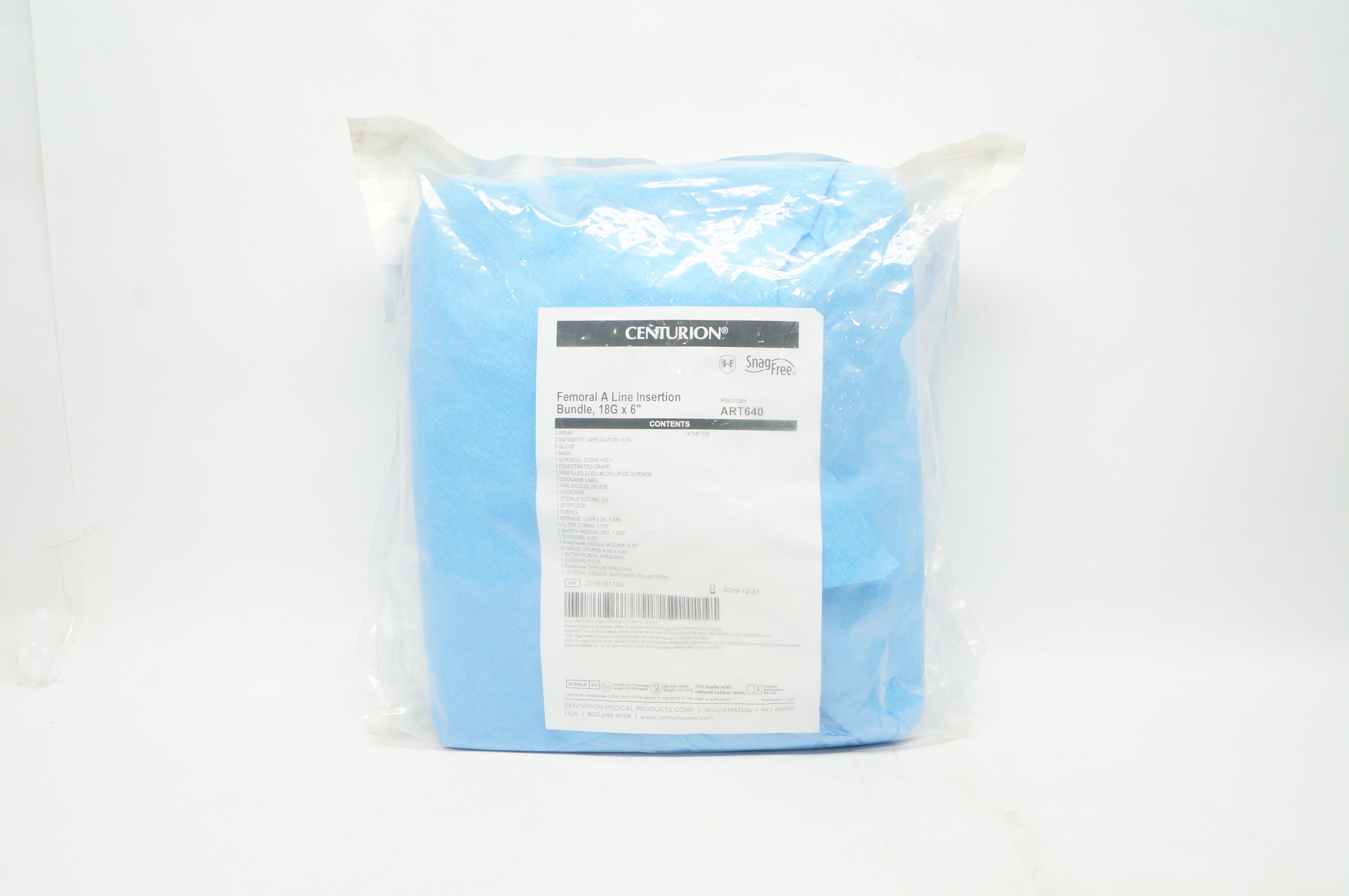 Centurion ART640 Femoral A Line Insertion Bundle 18G x 6inch (x)