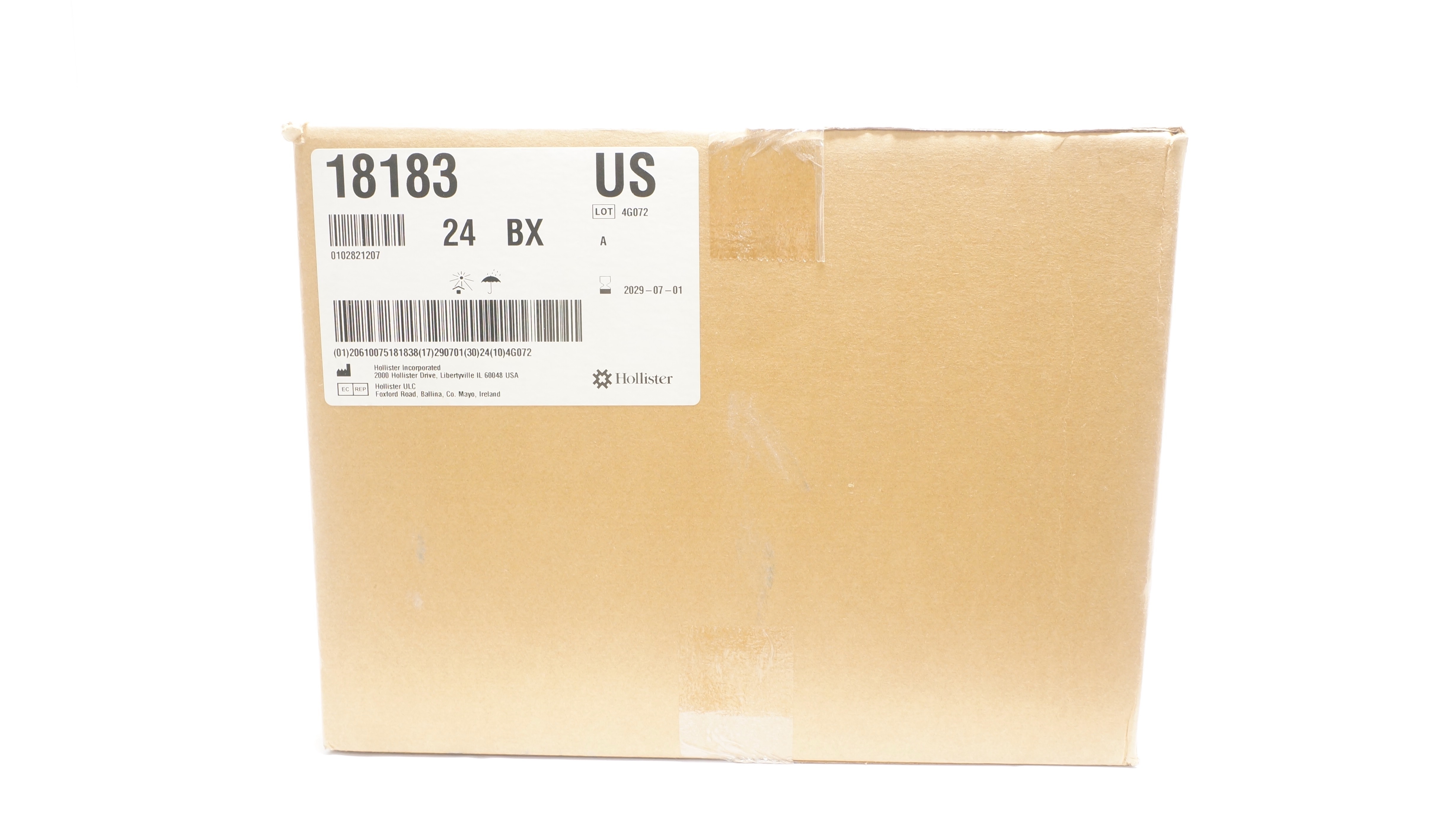 Hollister 18183 2-Piece Drainable Ostomy Pouch,Beige,Filter W/10 Bags-Box of 240