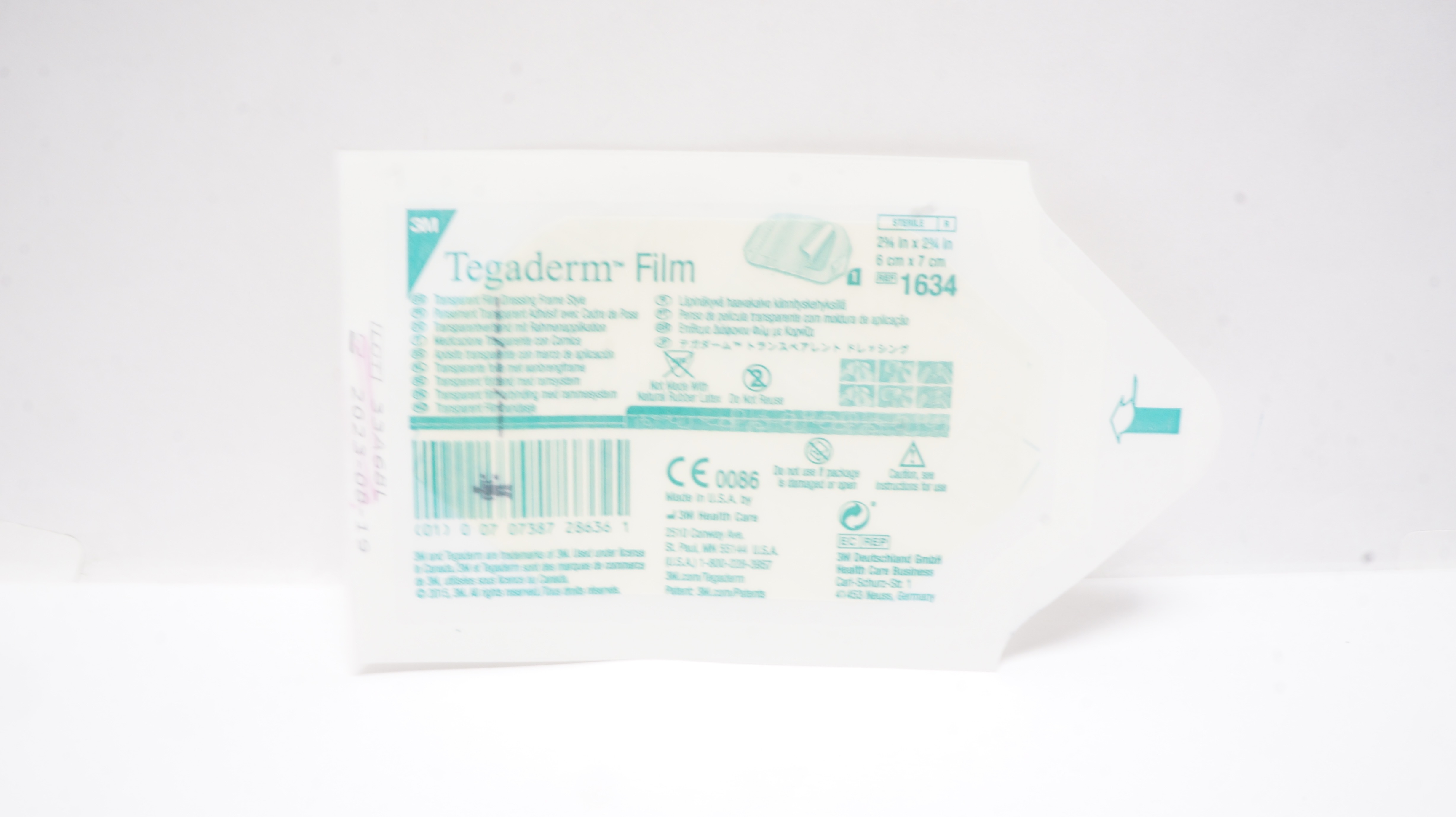 3M 1634 Tegaderm Film Transparent Film Dressing Frame Style 2 3/8In x 2 3/4In(x)