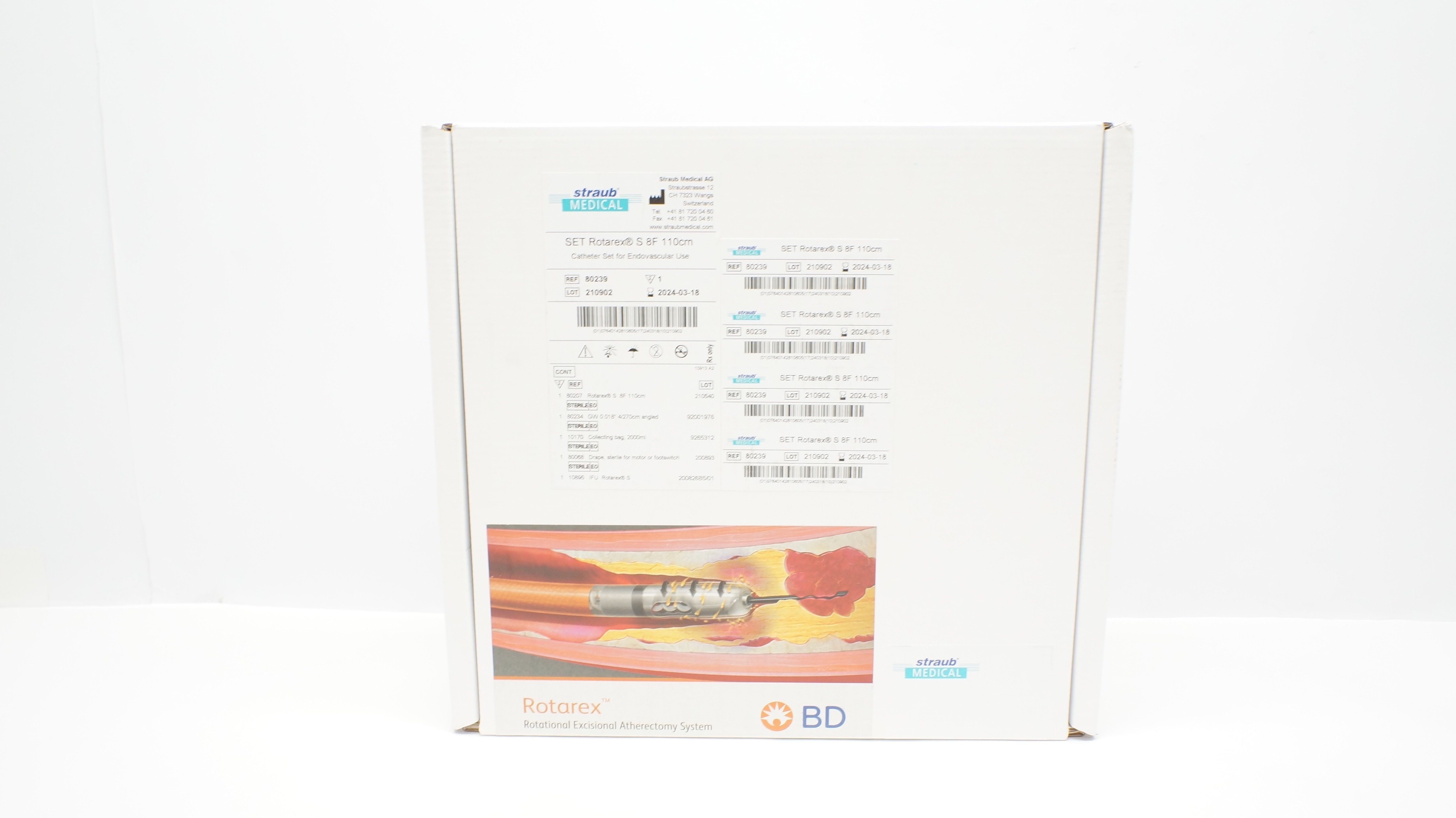 BD 80239 Rotarex Rotational Excisional Atherectomy System Cath Set 8F x 110cm (x)