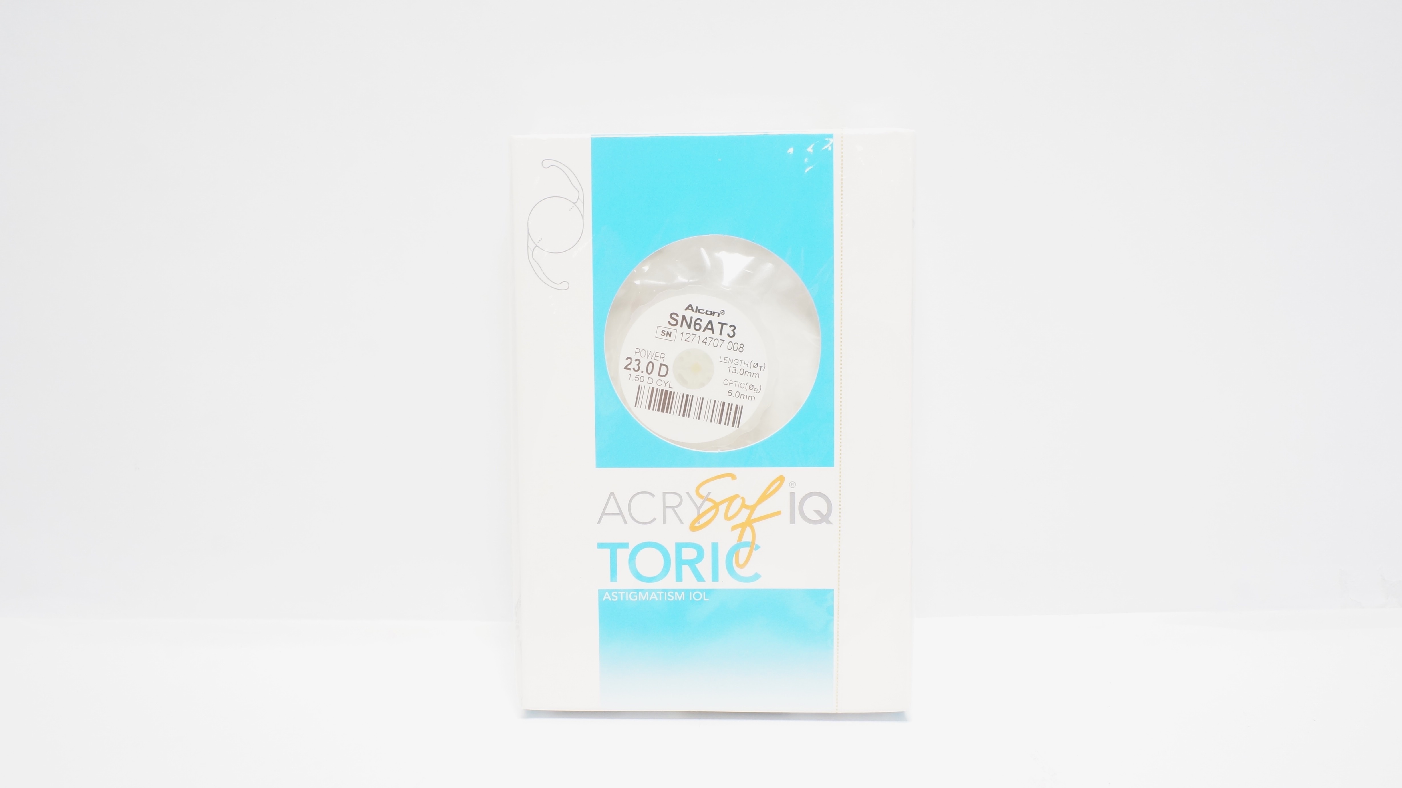 Alcon SN6AT3 ACRYSof IQ Toric Astigmatism IOL 23.0D 1.50 CYL 13.0mm x 6.0mm (x)
