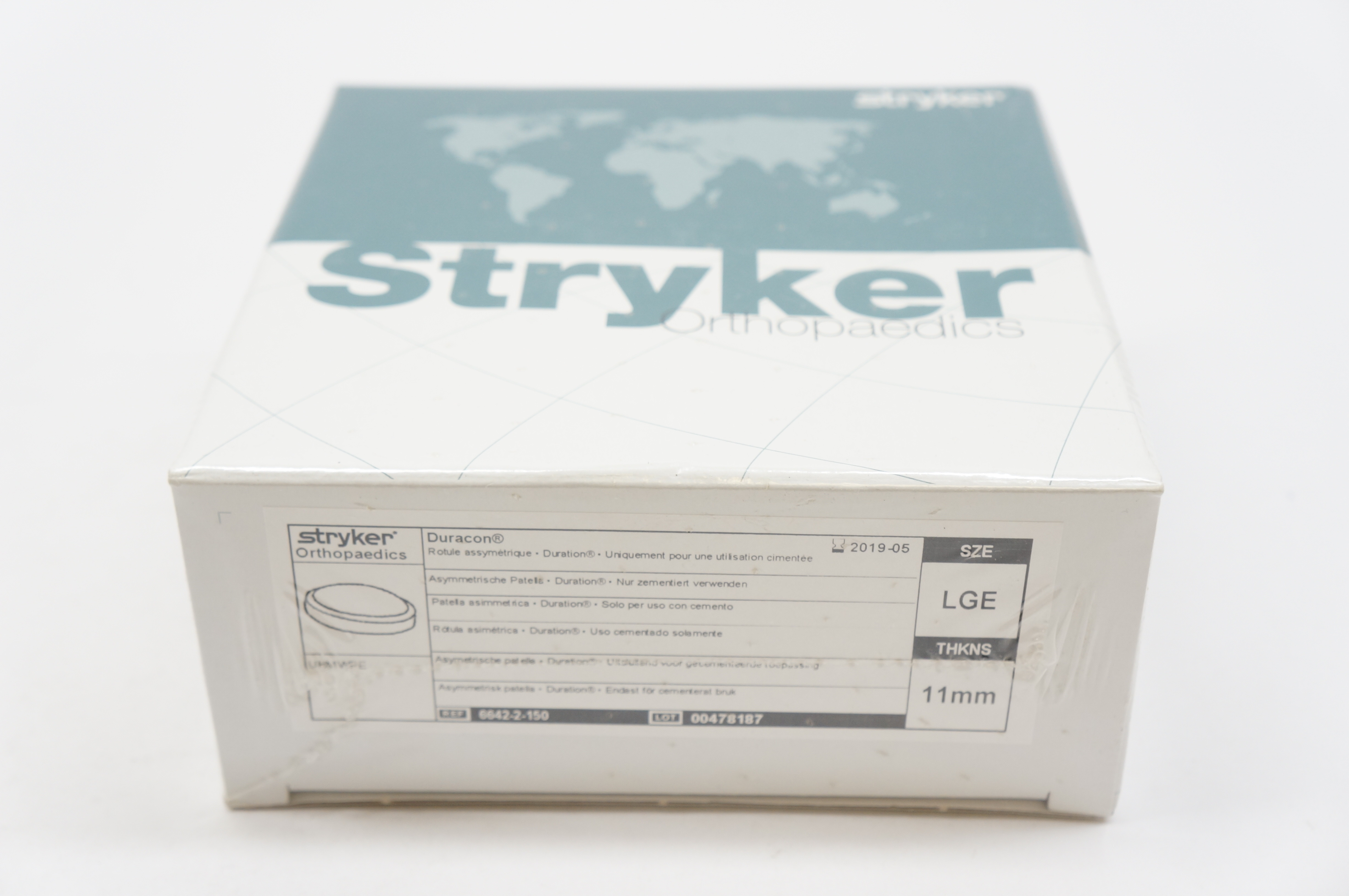 Stryker 6642-2-150 Duracon Asymmetric Patella 11mm (x)
