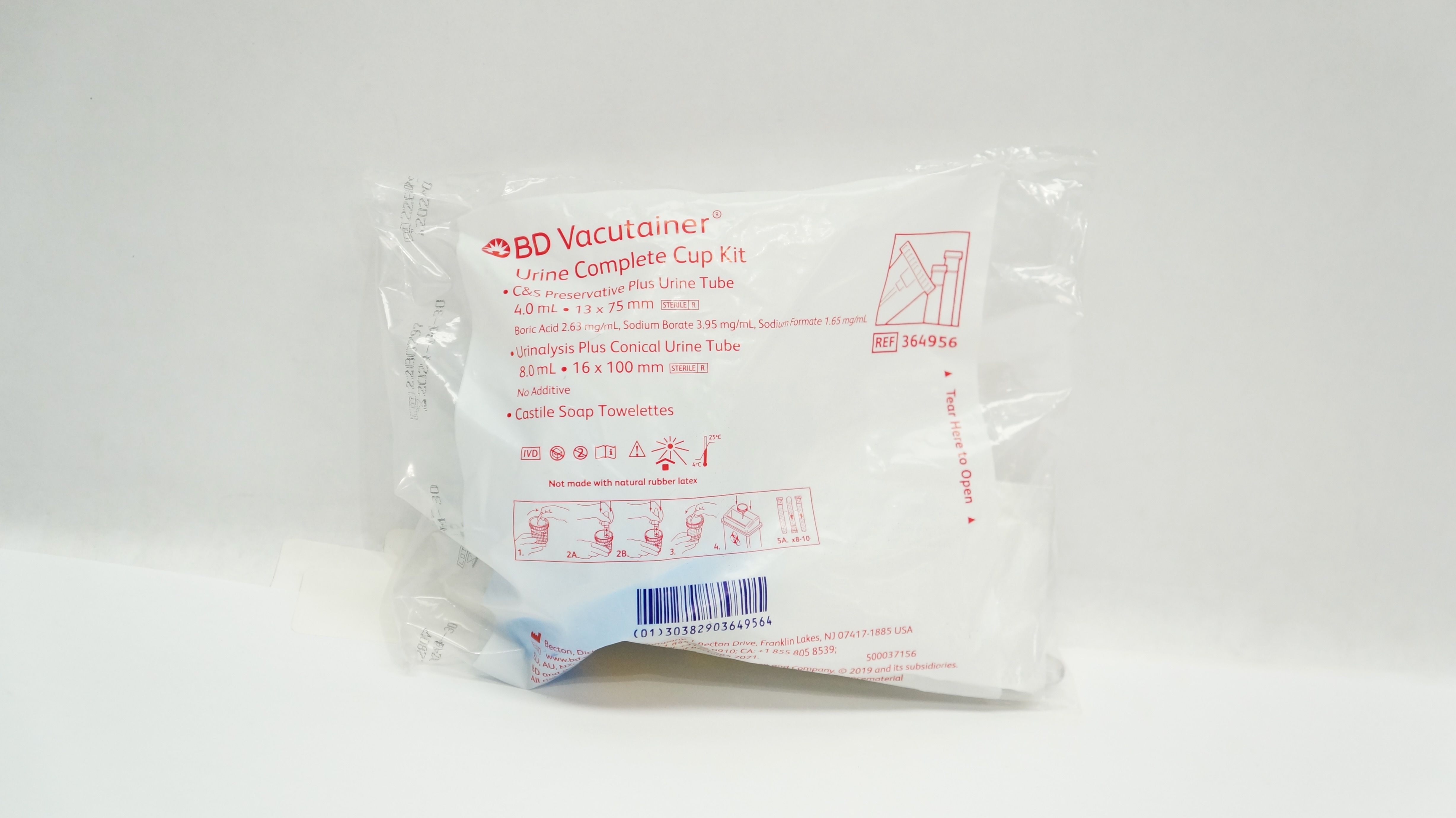 BD 364956 Vacutainer Urine Complete Cup Kit