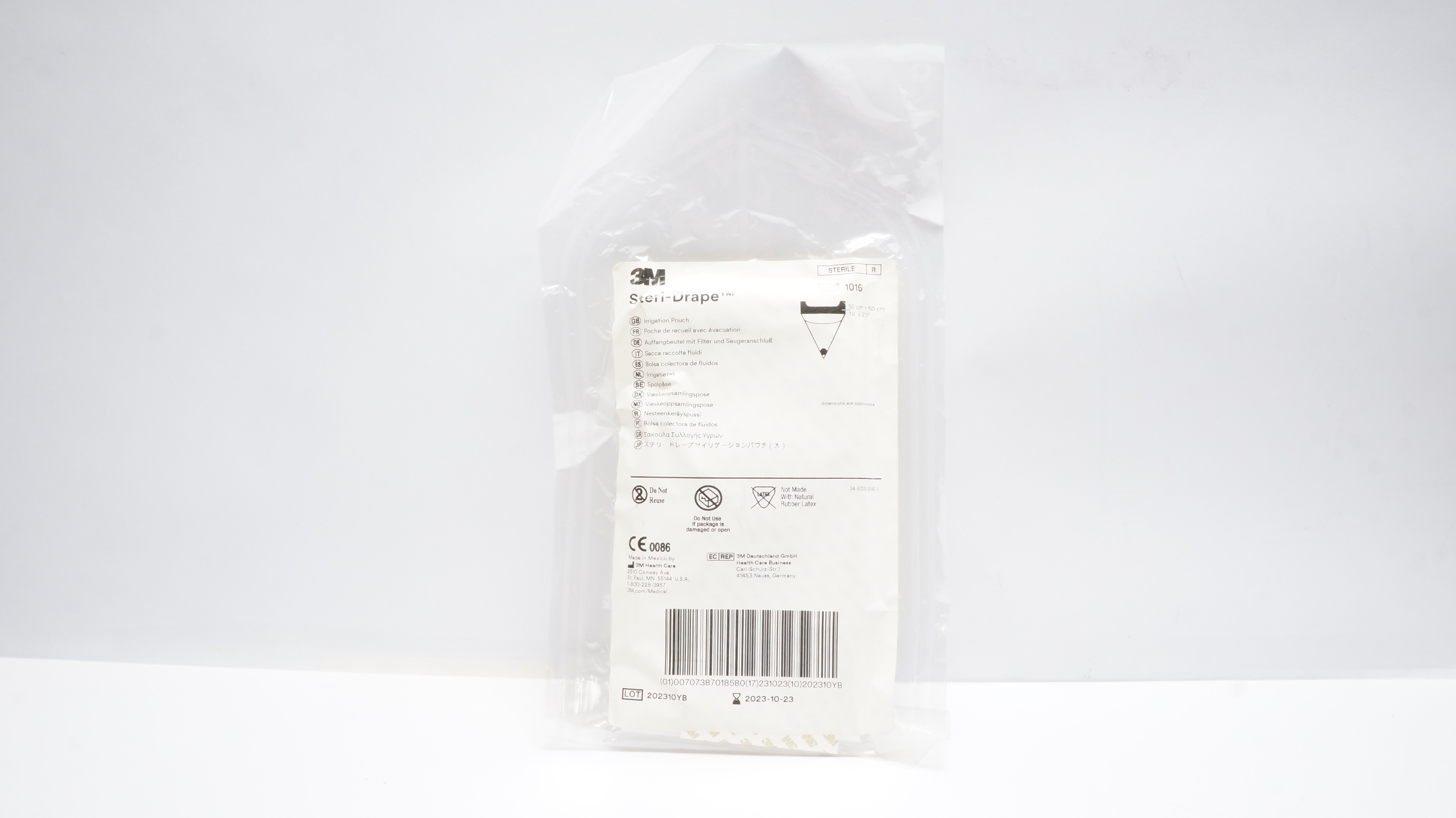 3M 1016 Steri-Drape Irrigation Pouch 19inch x 23inch (x)