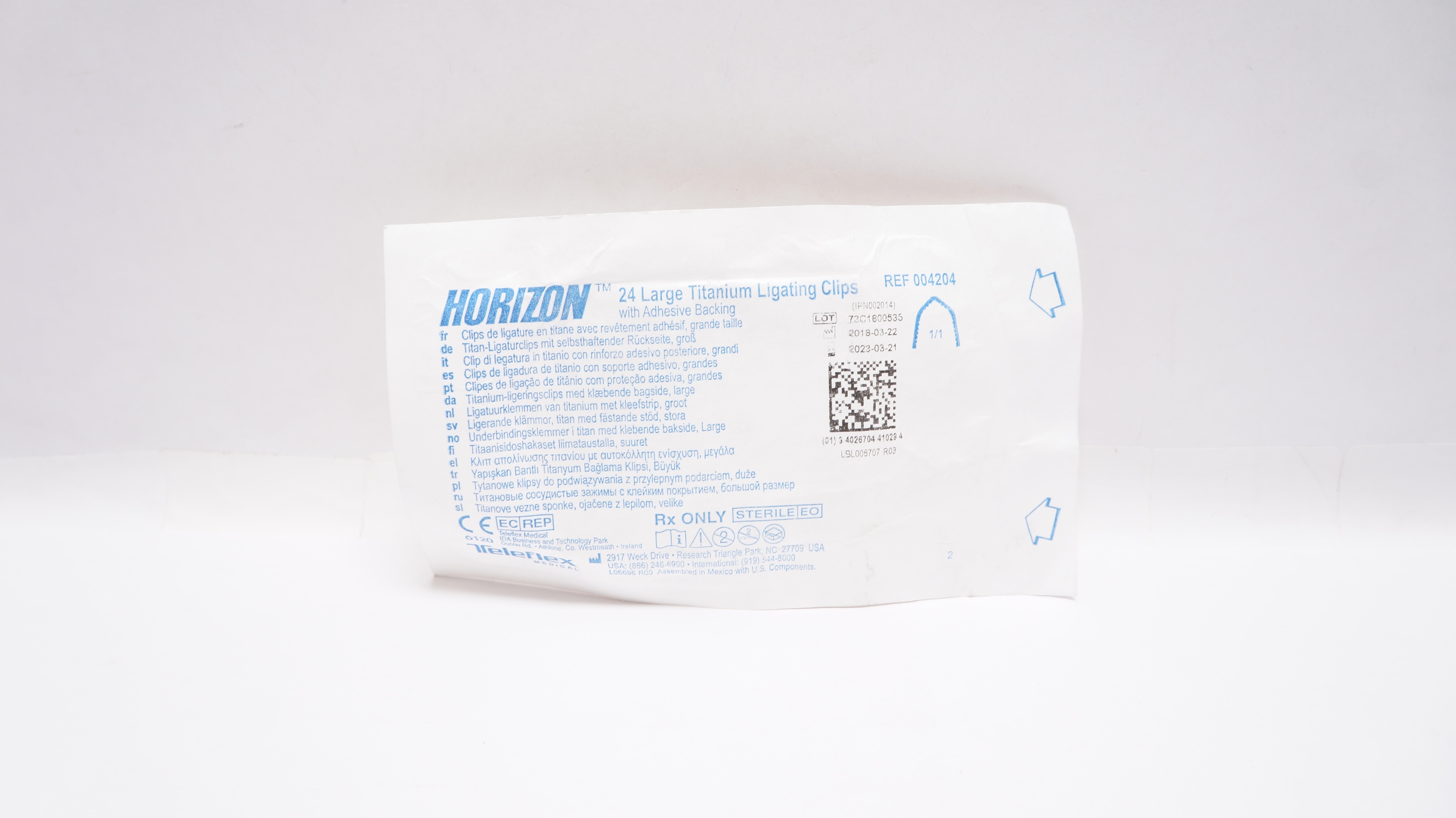 Teleflex 004204 Horizon Titanium Ligating Clips, Large - Pack of 24 (x)