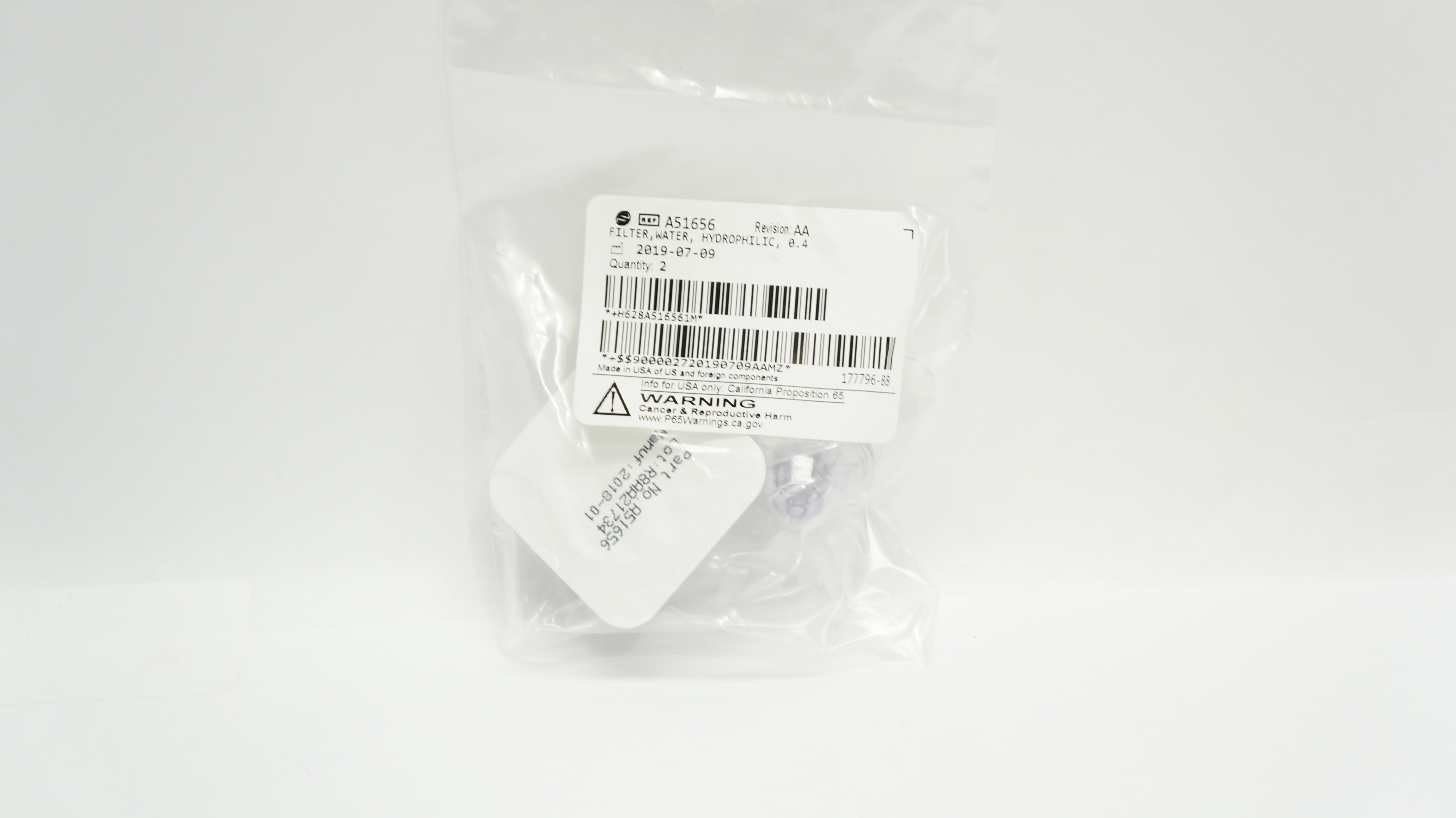 Beckman Coulter A51656 Filter, Water, Hidrophilic, 0.4 - Pack of 2