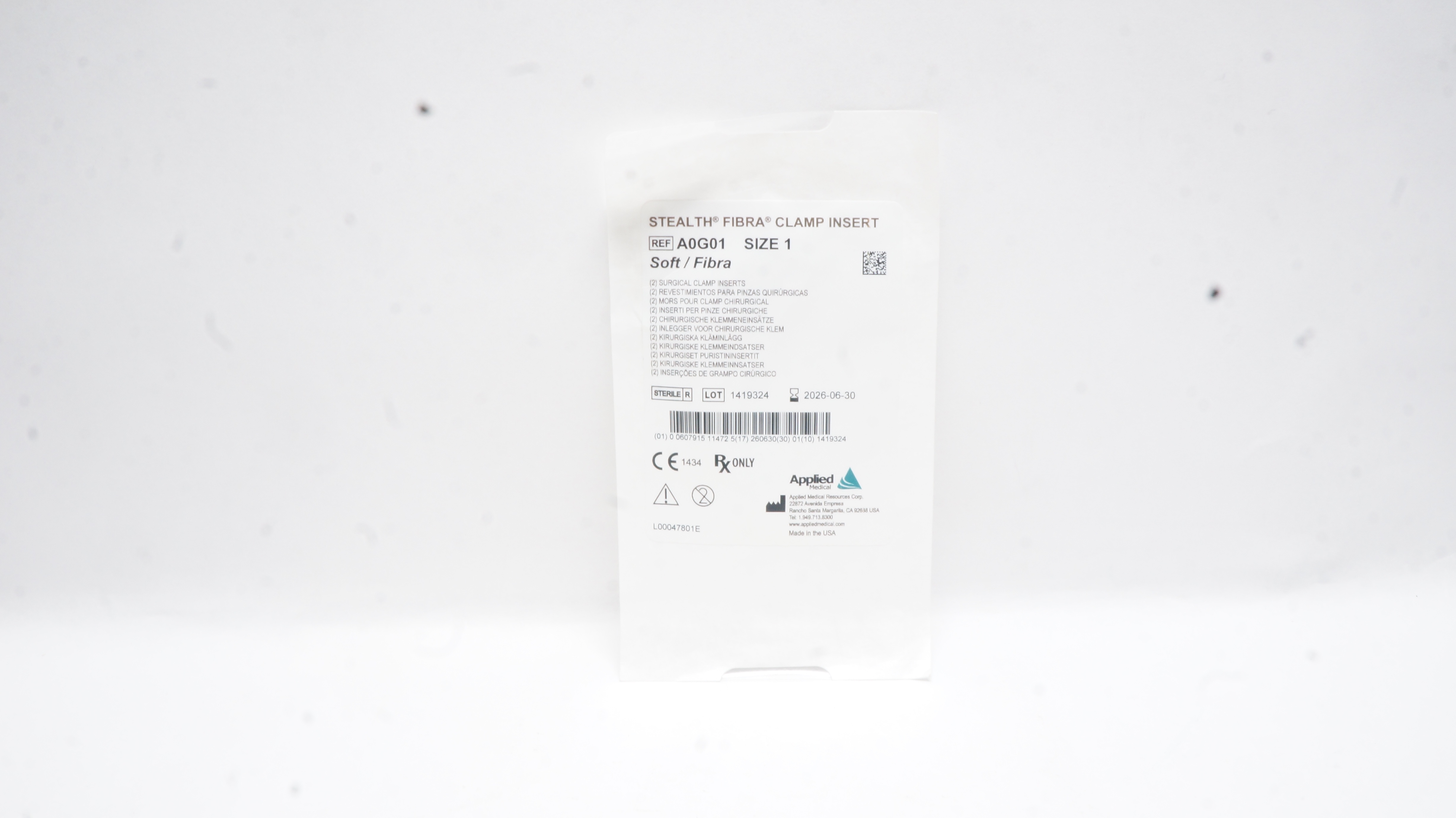 Applied Medical A0G01 Stealth Fibra Clamp Insert, Size 1 Soft