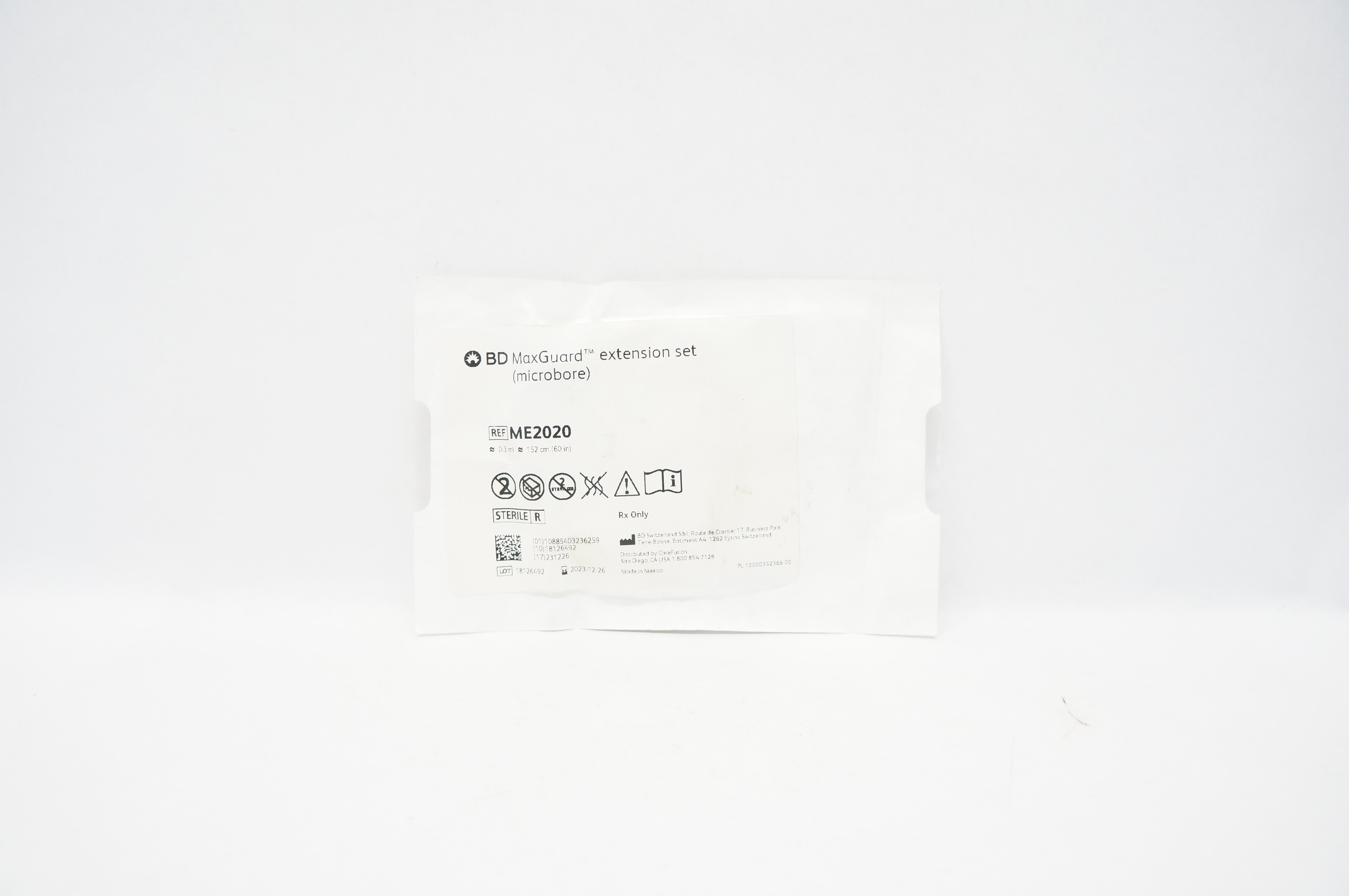 BD  ME2020 MaxGuard Extension Set 0.3ml x 60inch