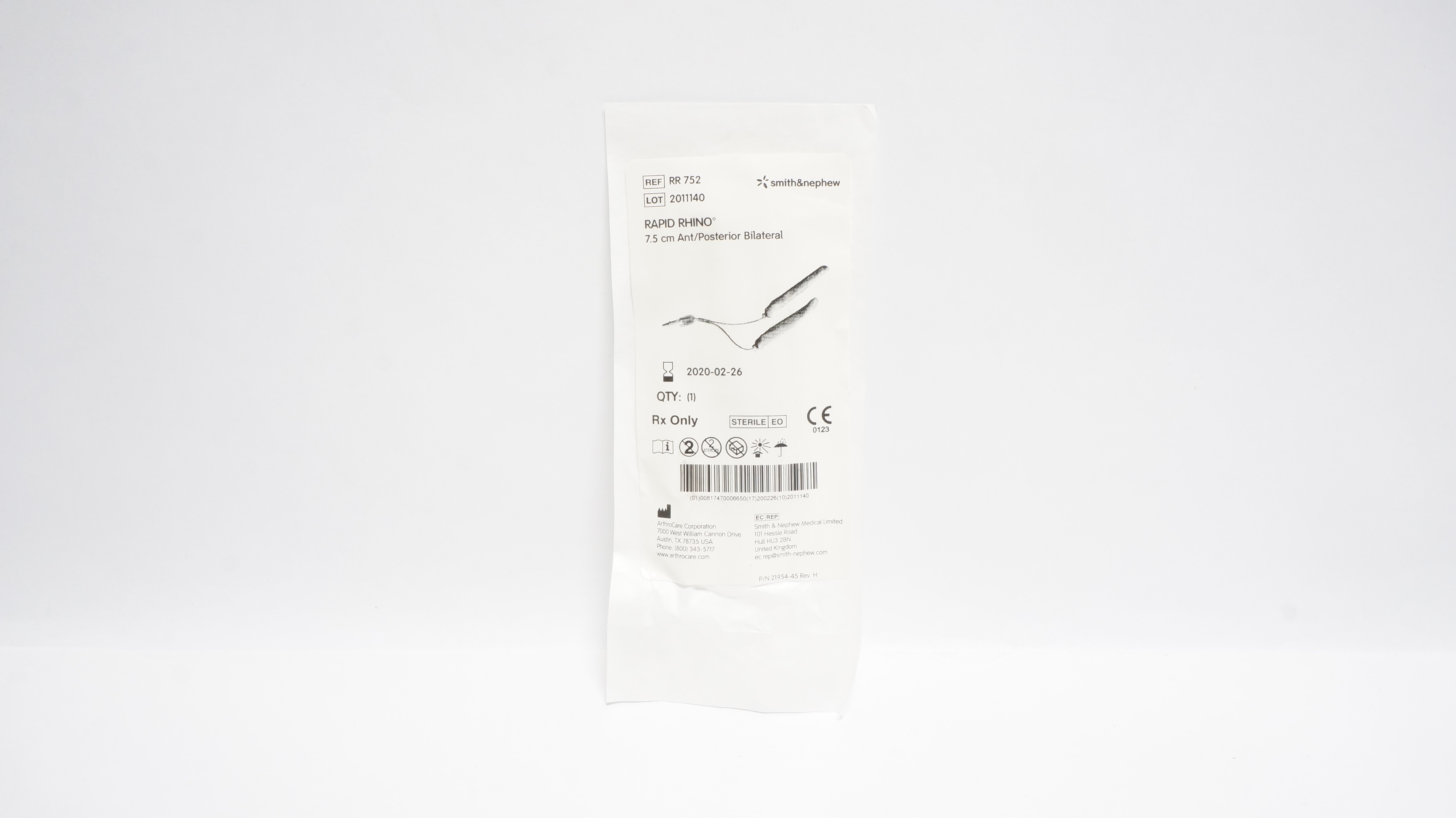 Smith&Nephew RR752 Rapid Rhino 7.5cm Ant/ Posterior Bilateral (x)