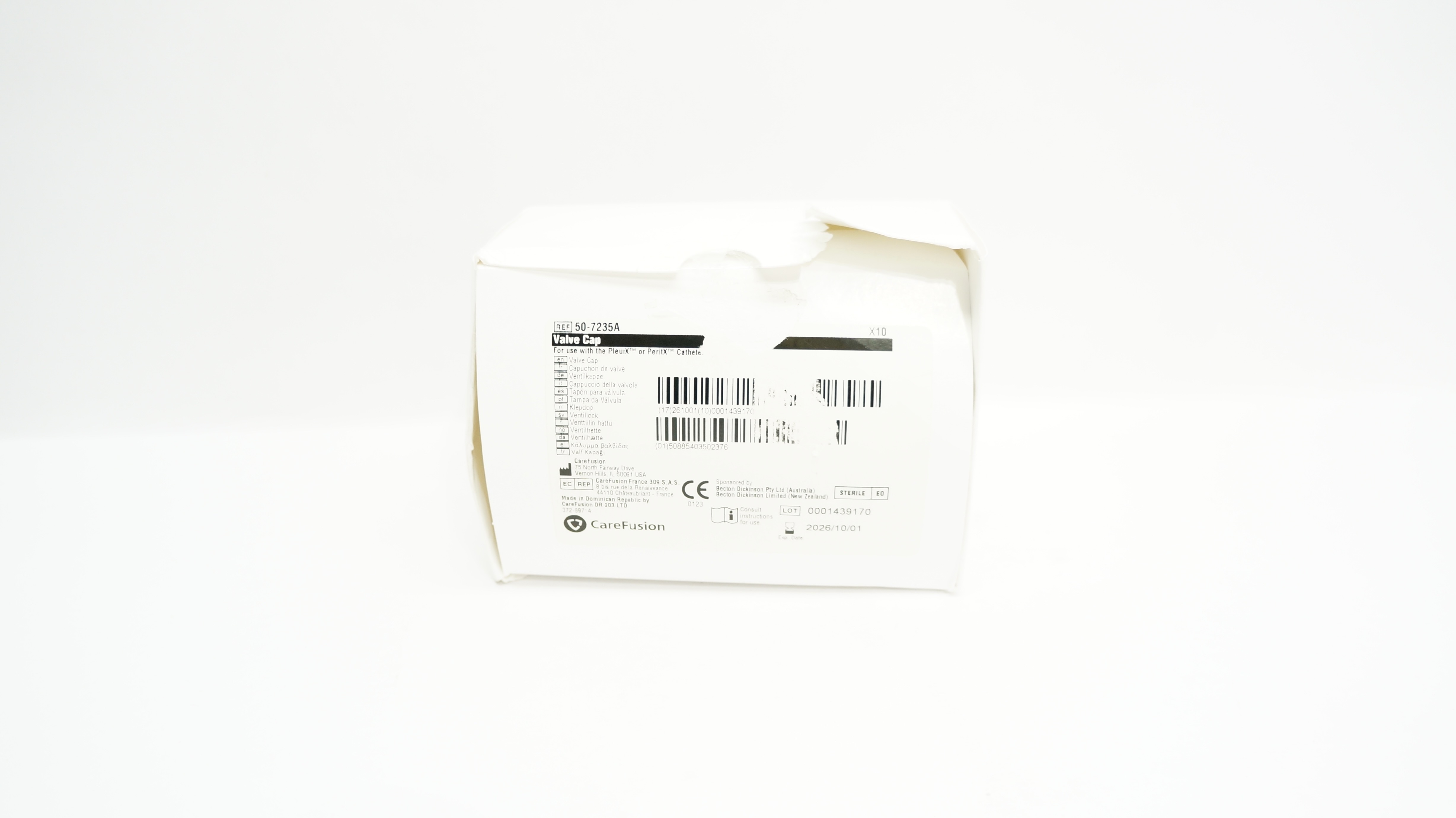 CareFusion 50-7235A Valve Cap - Box of 9