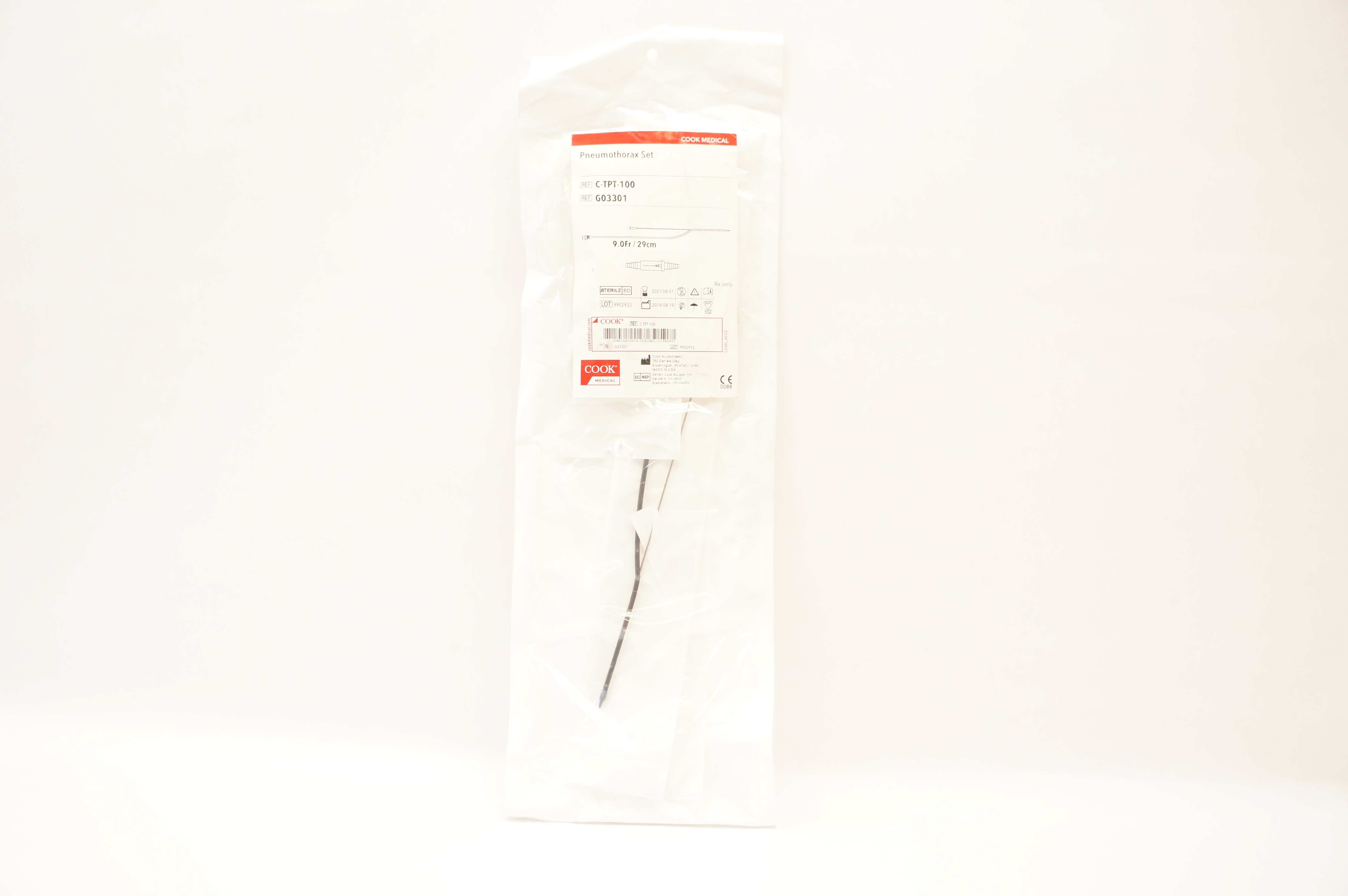 Cook Medical G03301 Pneumothorax Set 9.0Fr x 29cm (x)