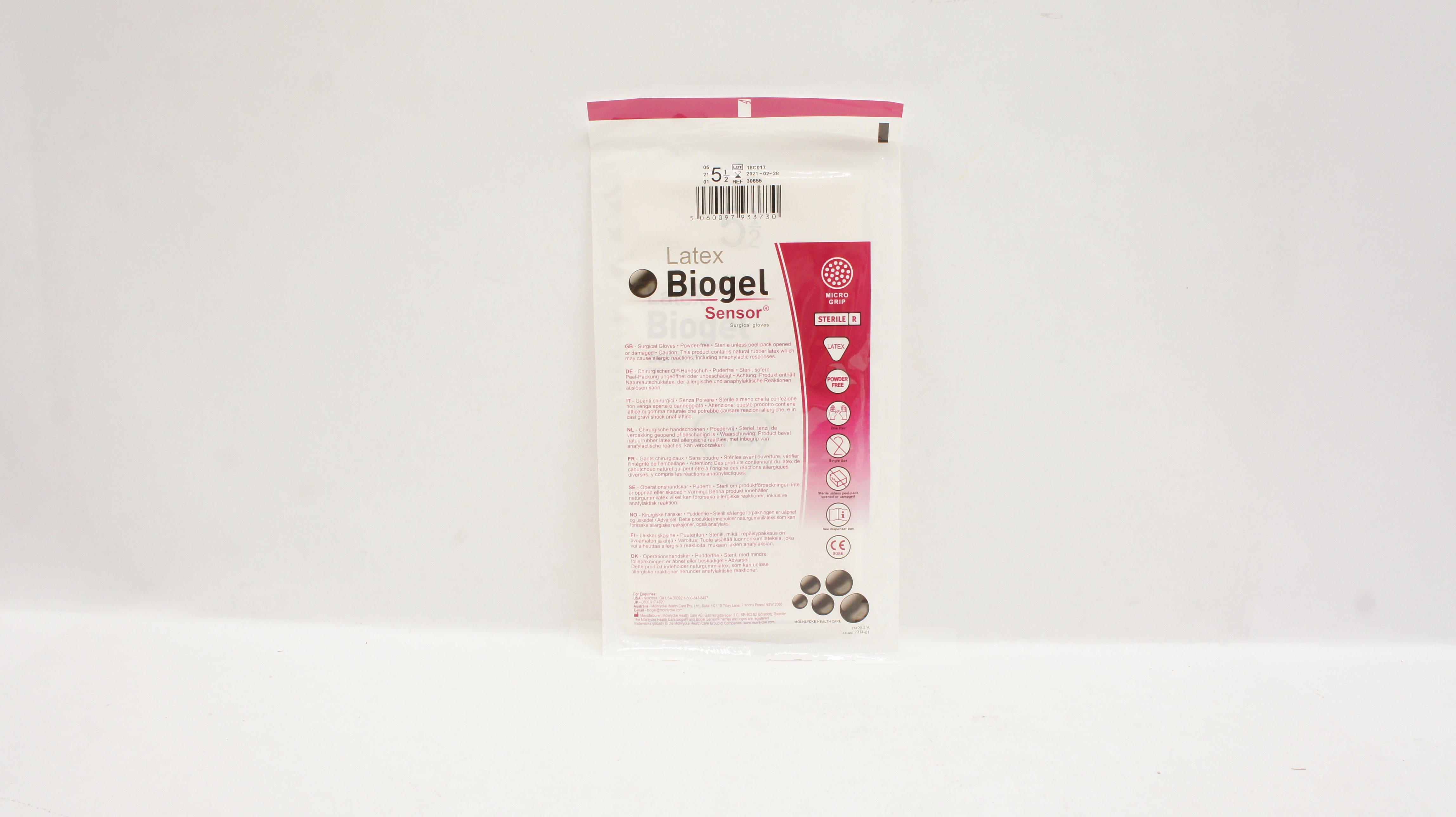 Molnlycke Healthcare 30685 Biogel Sensor Surgical Gloves Size 8-1/2 (x)