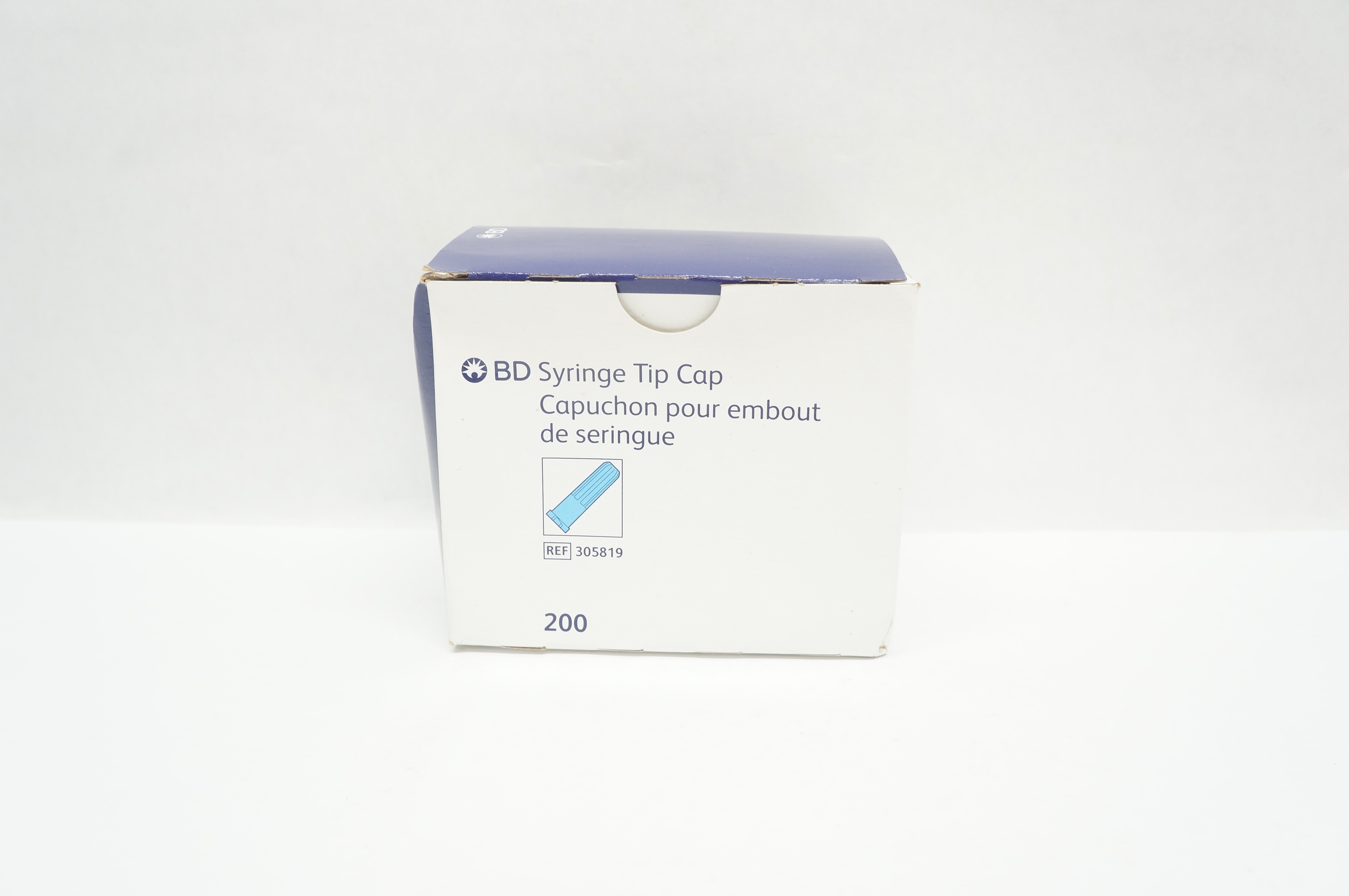 BD 305819 Syringe Tip Cap - Box of 200