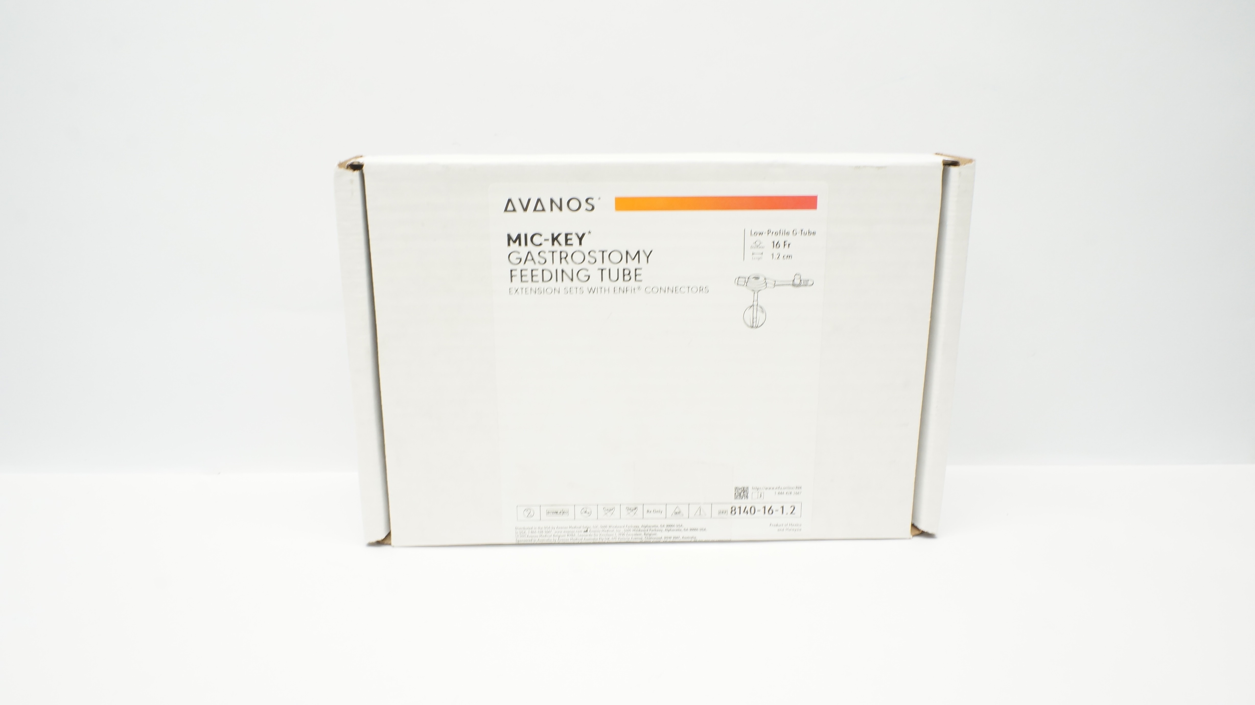Avanos 8140-16-1.2 Mic-Key Gastrostomy Feeding Tube w/Connectors 16Fr x 1.2cm(x)