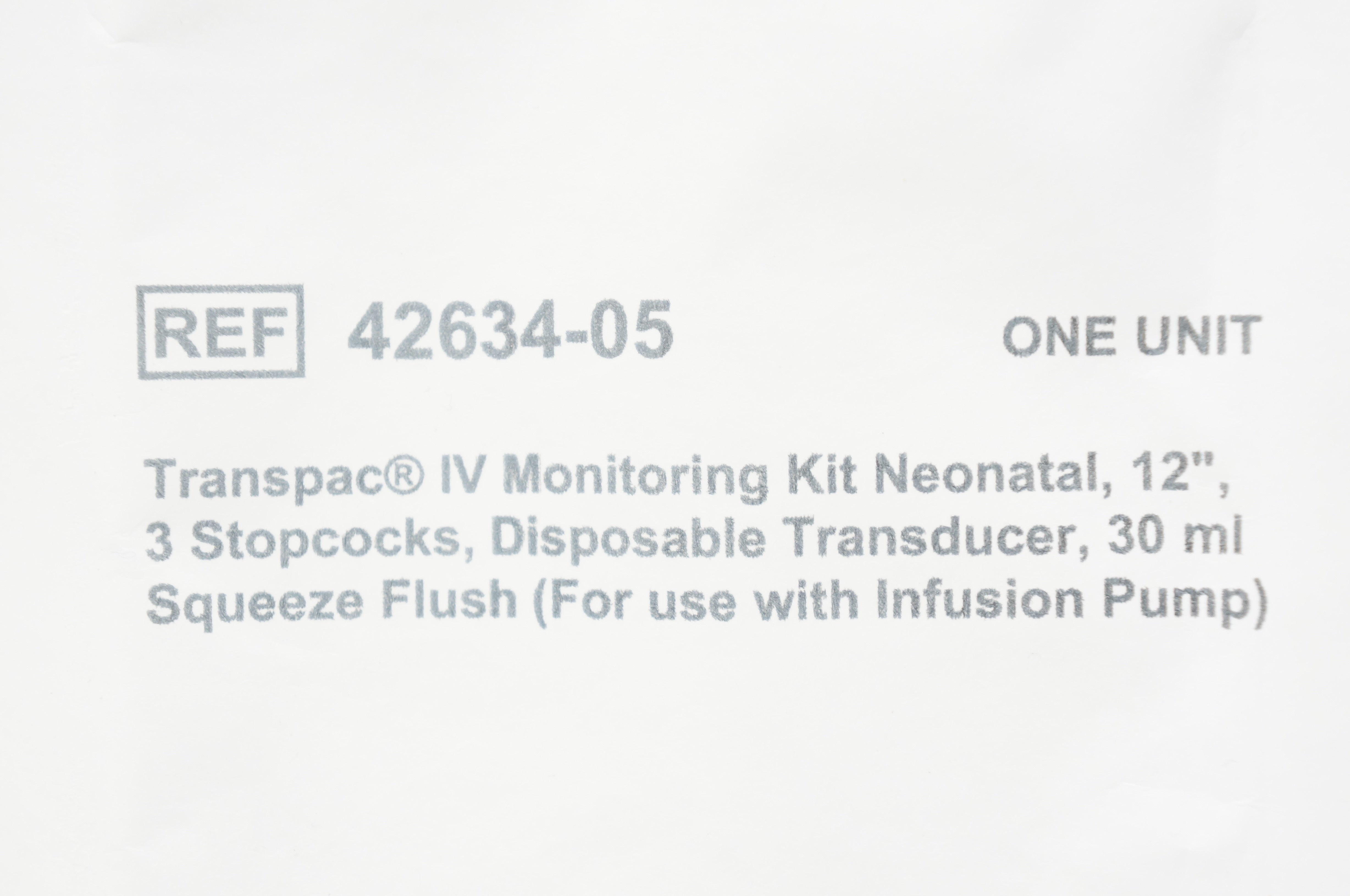 ICU Medical 42634-05 Transpac IV Monitoring Kit Neonatal 12 inch