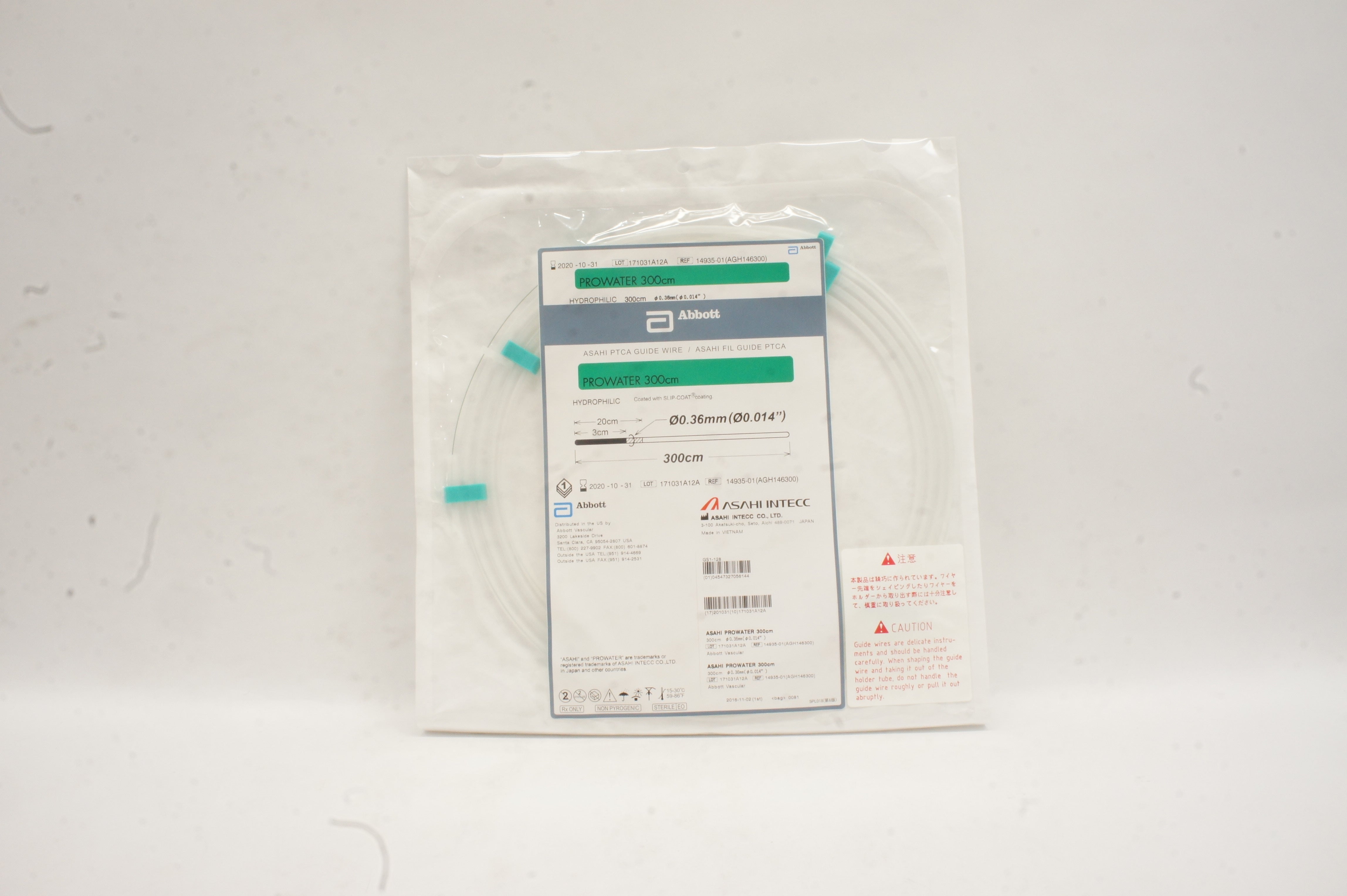 ASAHI INTECC 14935-01 PROWATER 300cm Hydrophilic Diam. 0.36 (x)