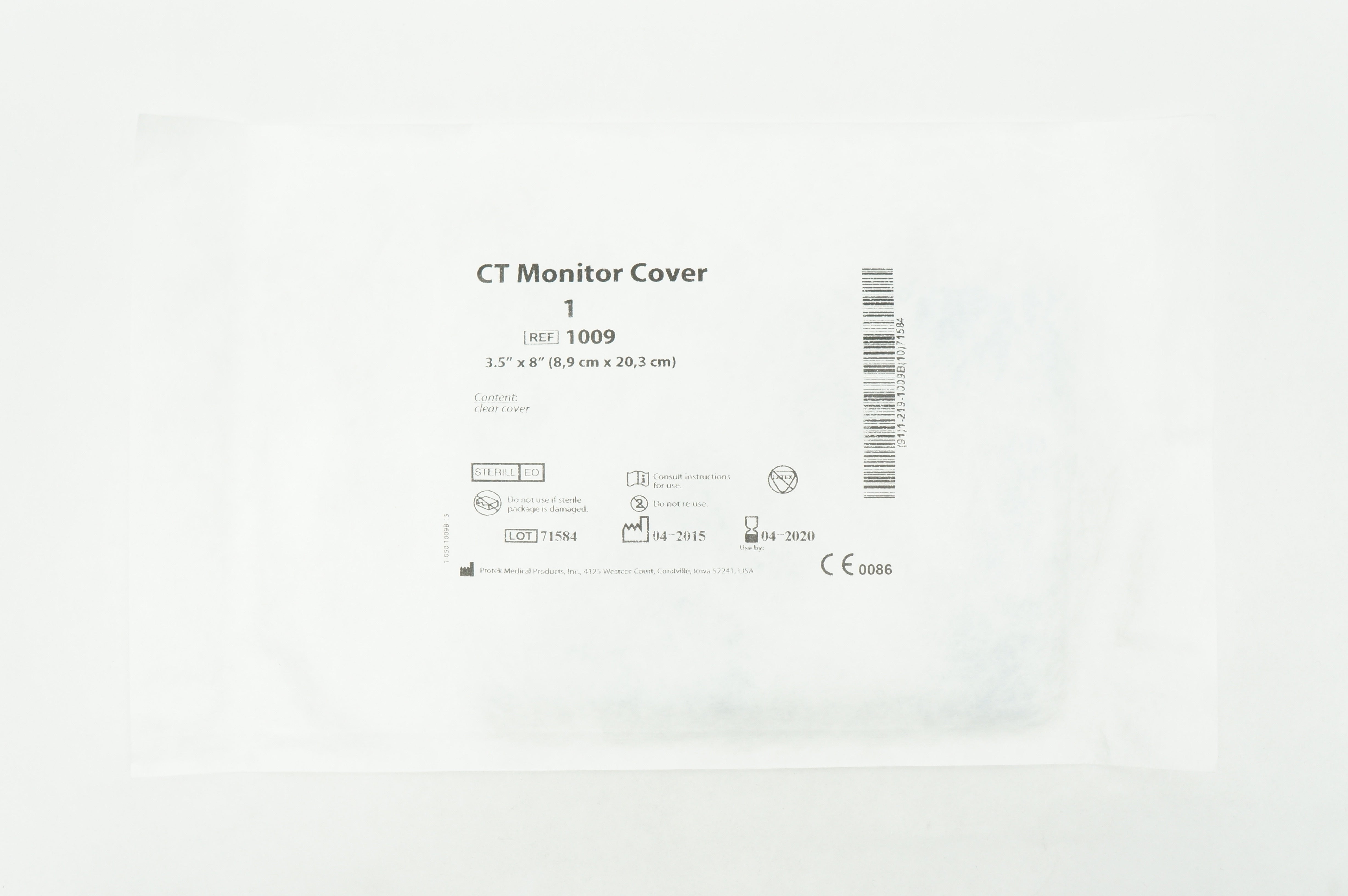 Protek Medical 1009 CT Monitor Cover 3.5 inch x 8 inch (x)