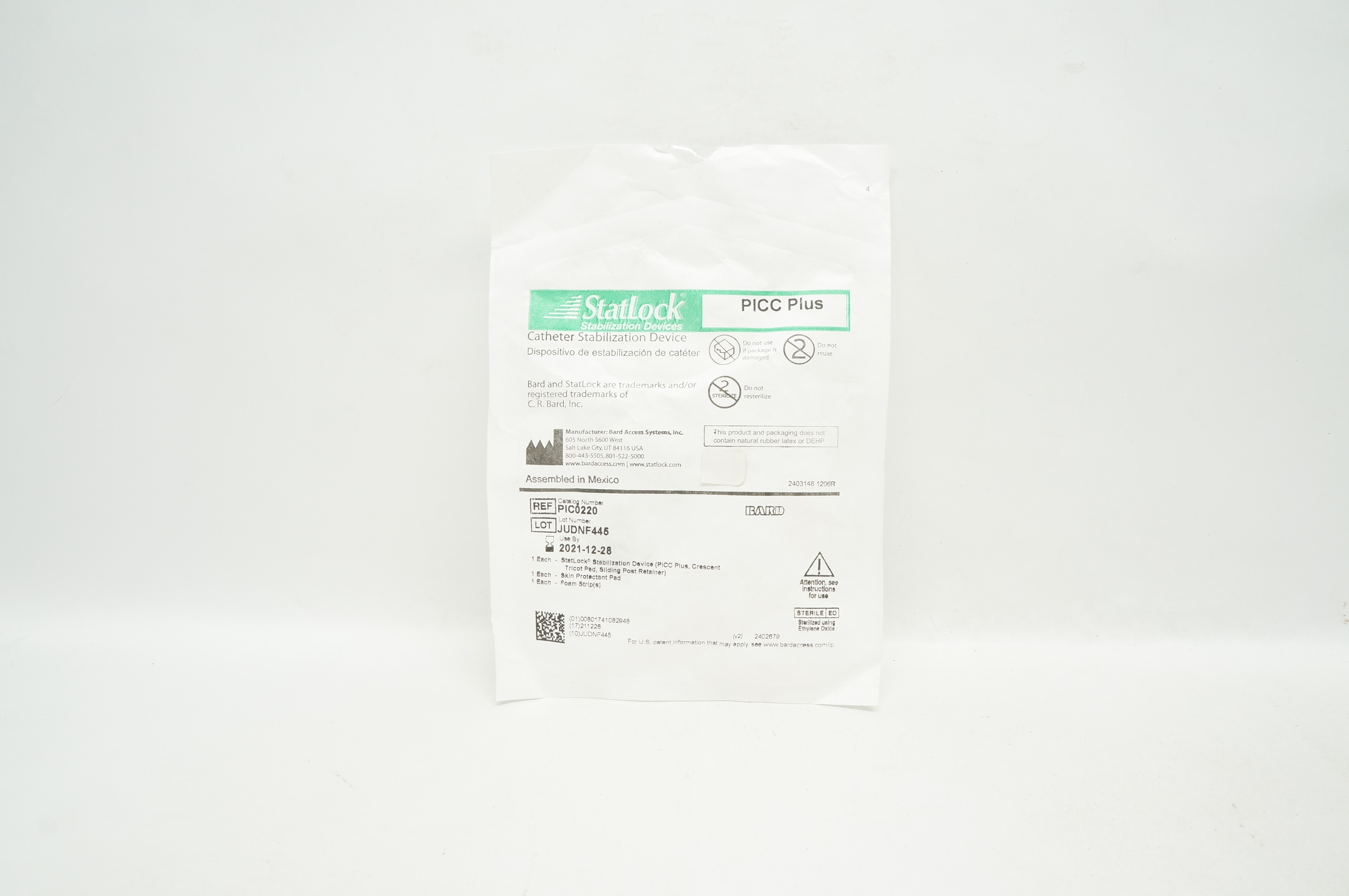 Bard PIC0220 StatLock Cath. Stabilization Device PICC Plus (x)