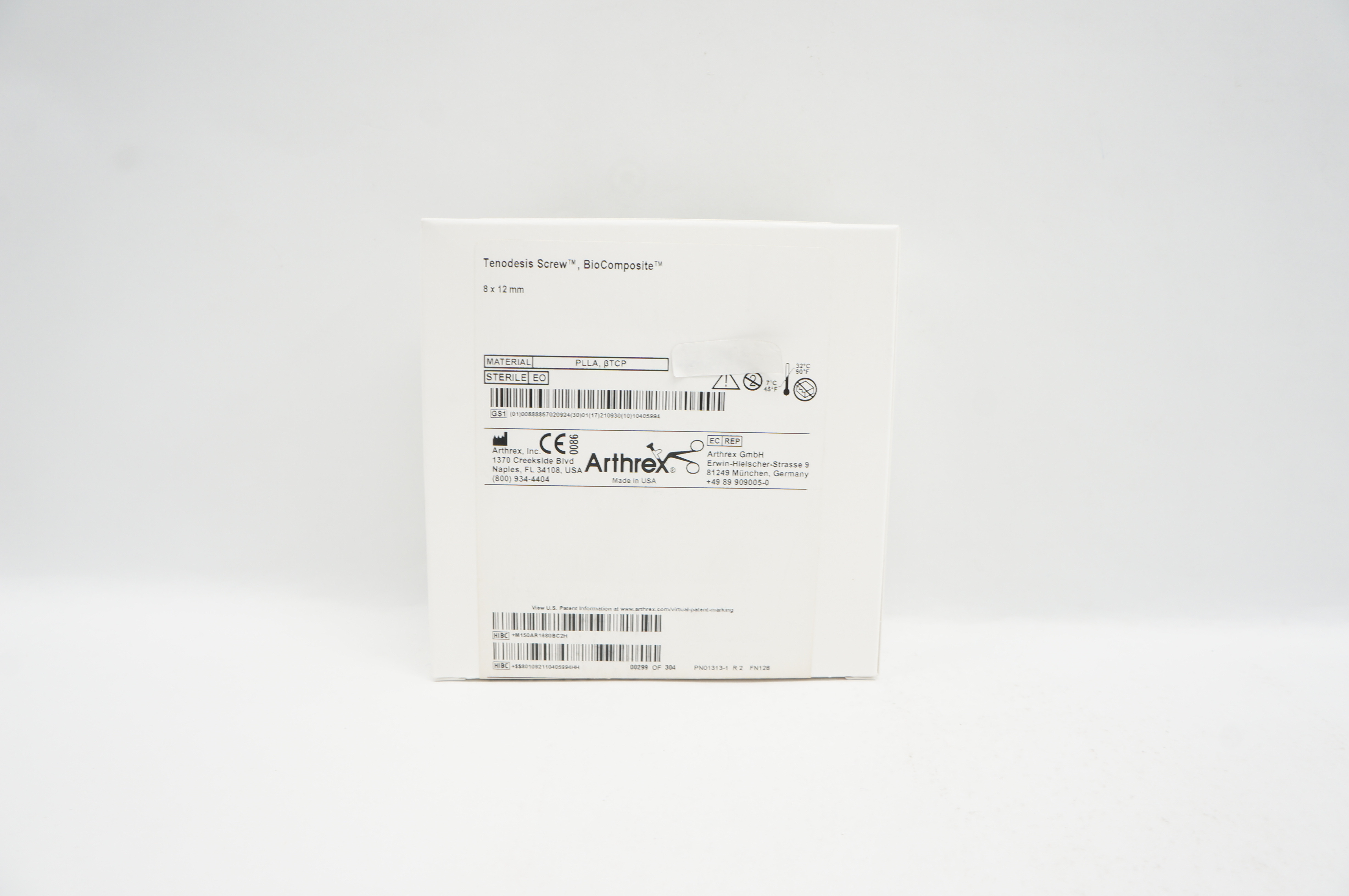 Arthrex AR-1680BC BioComposite, Tenodesis Screw 8 x 12mm (x)