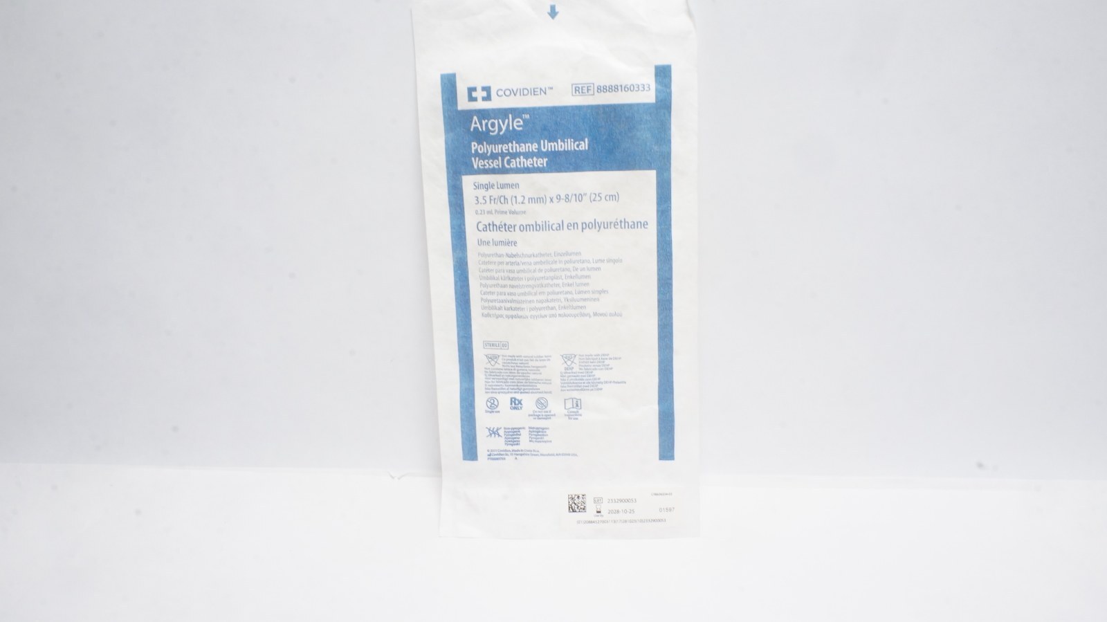 Covidien 8888160333 Argyle Umbilical Vessel Catheter 3.5 Fr/Ch