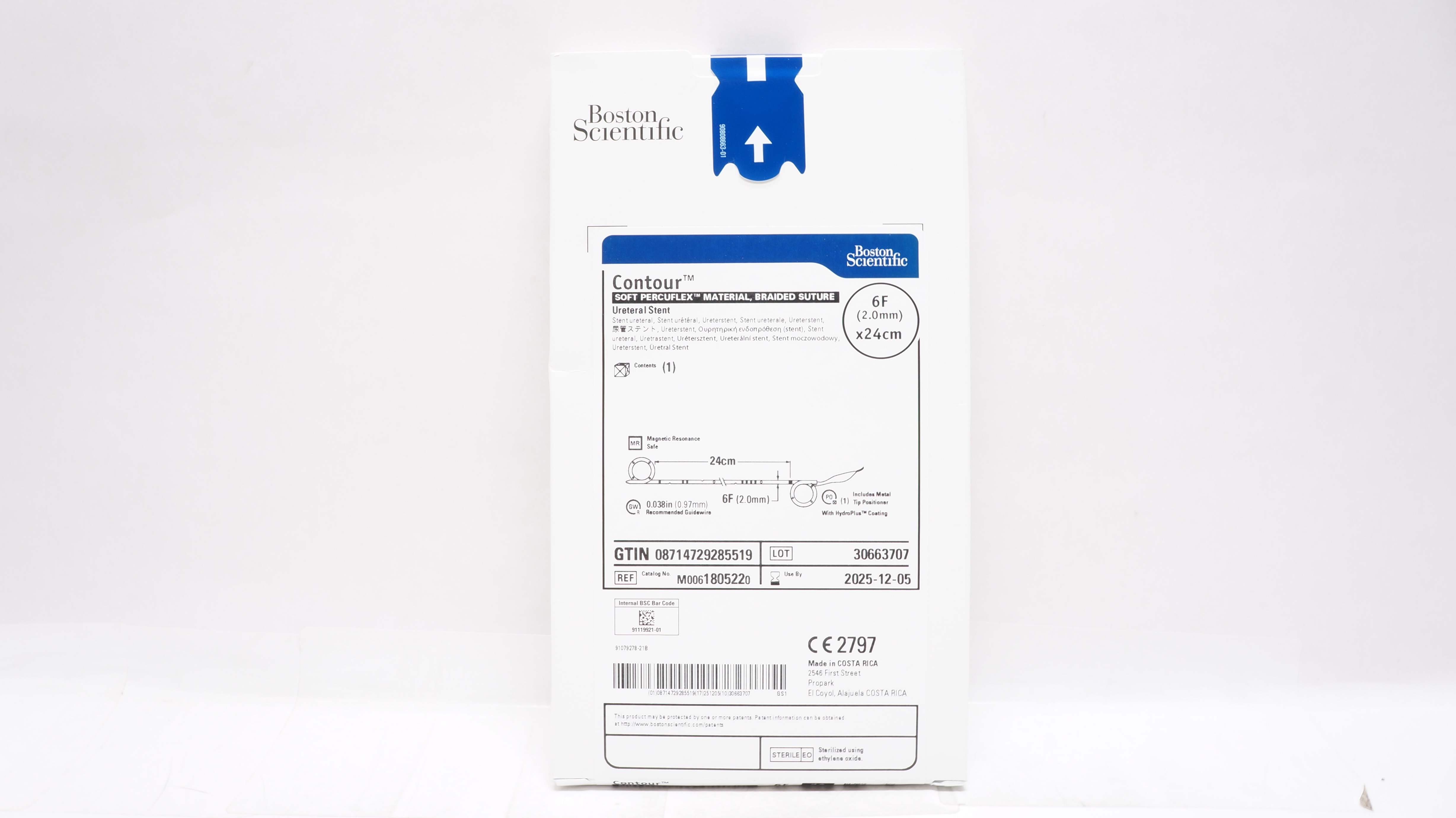 Boston Scientific M0061805220 Contour Ureteral Stnt 6F x 24cm