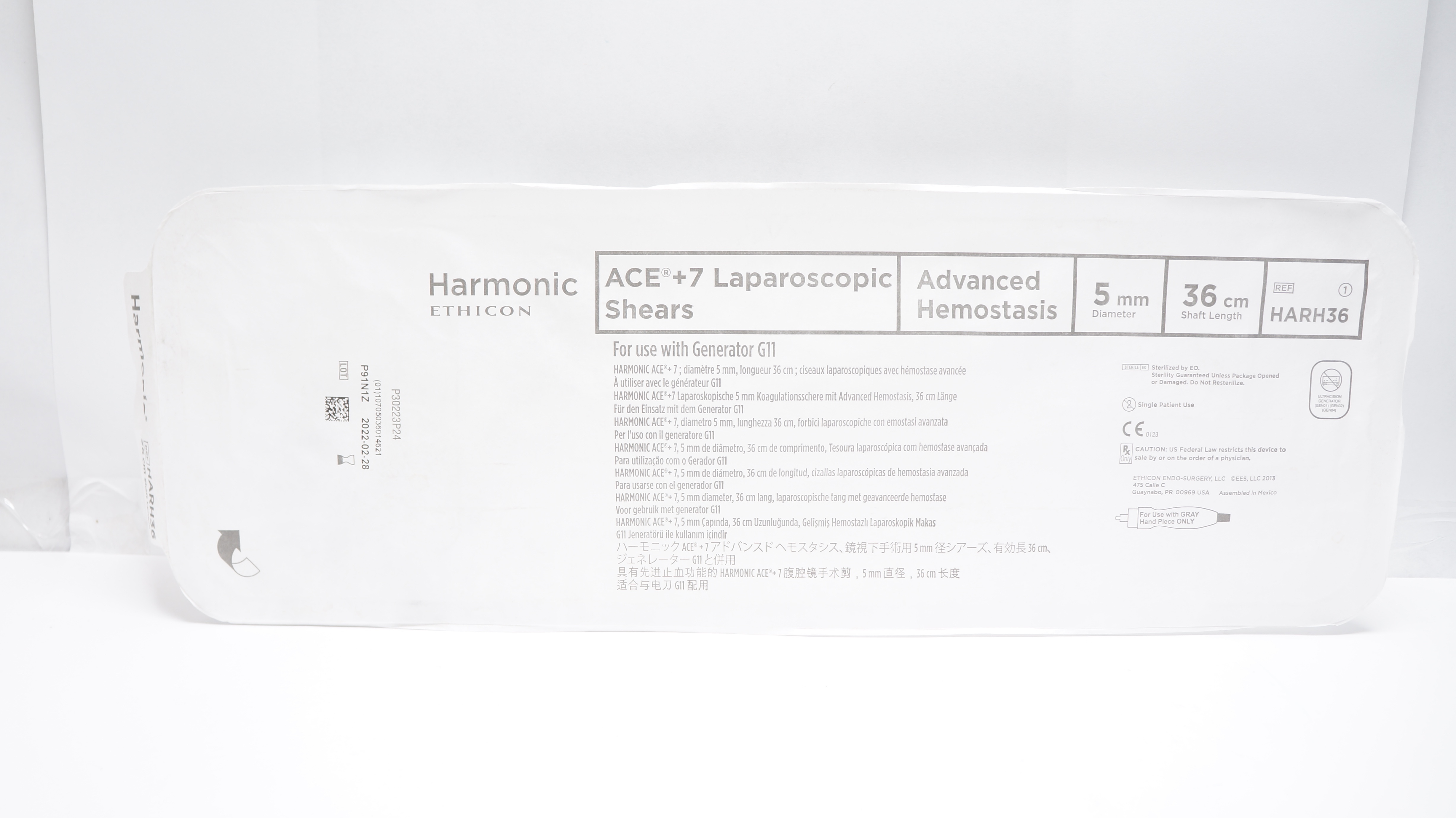 Ethicon HARH36 Harmonic ACE +7 Laparoscopic Shears 5mm x 36cm (x)