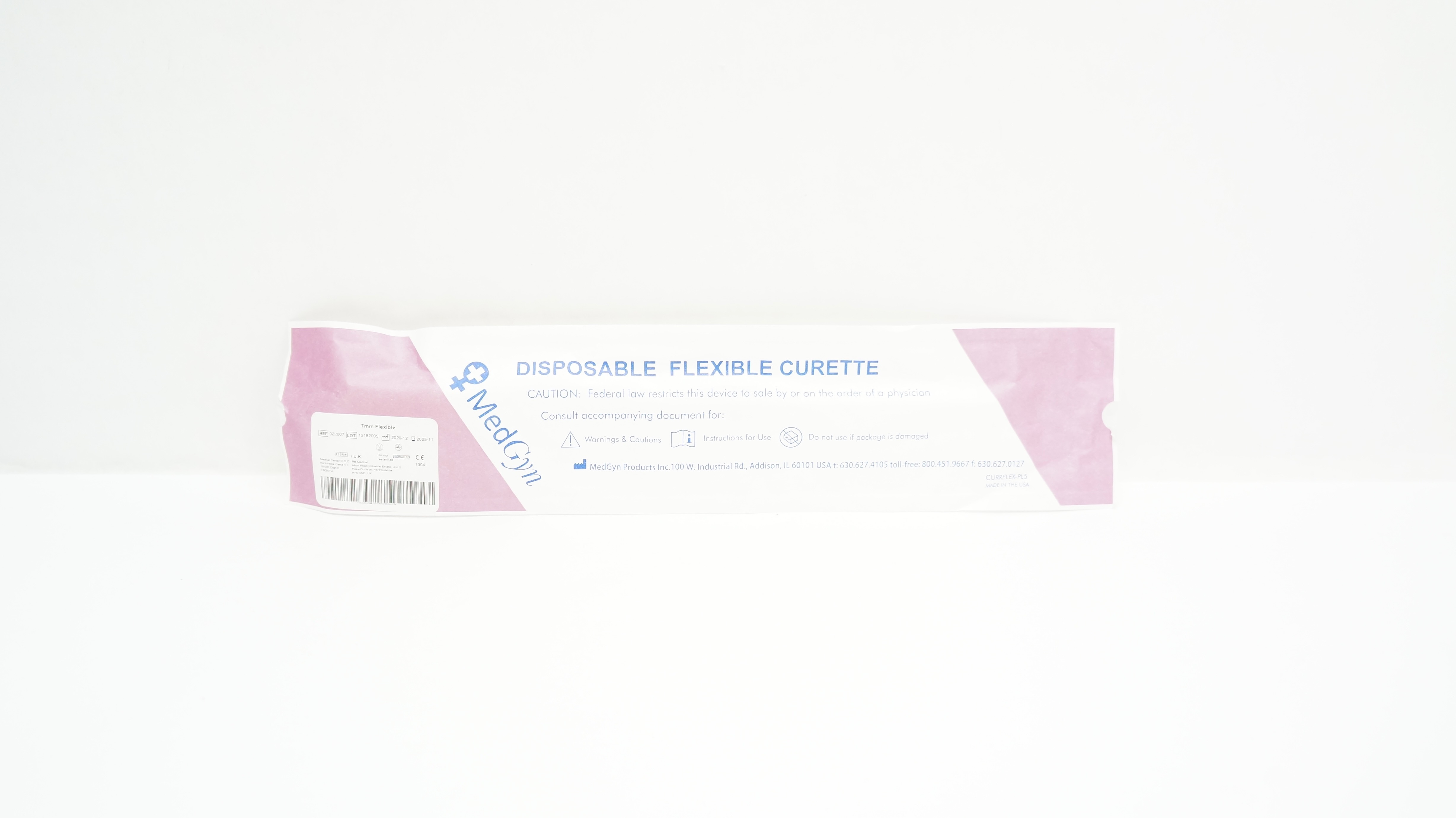 MedGyn 022007 Disposable Flexible Curette 7mm
