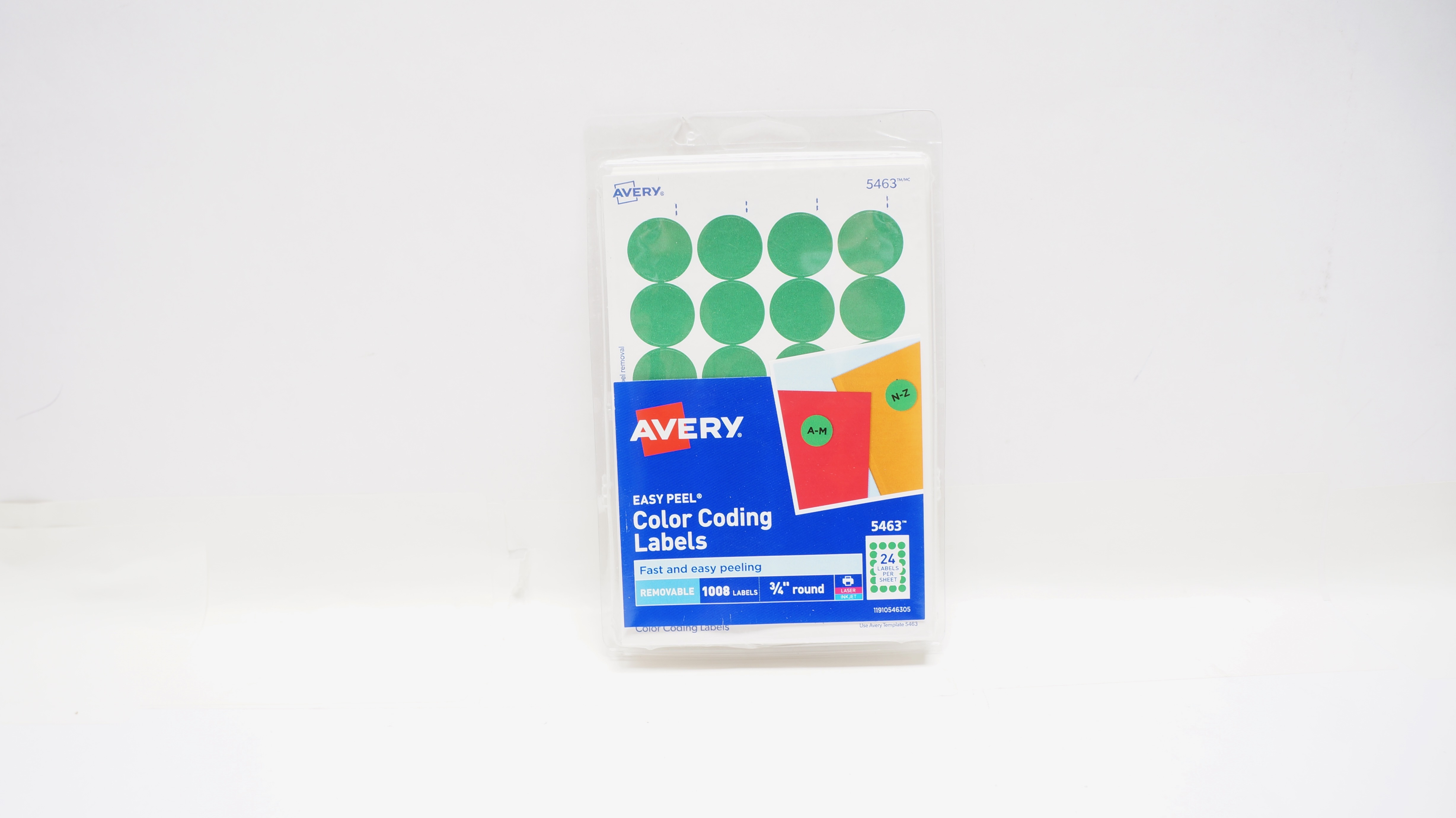 Avery 5436 Easy Peel Removable Color Coding Labels 3/4inch, Round - Box of 1008