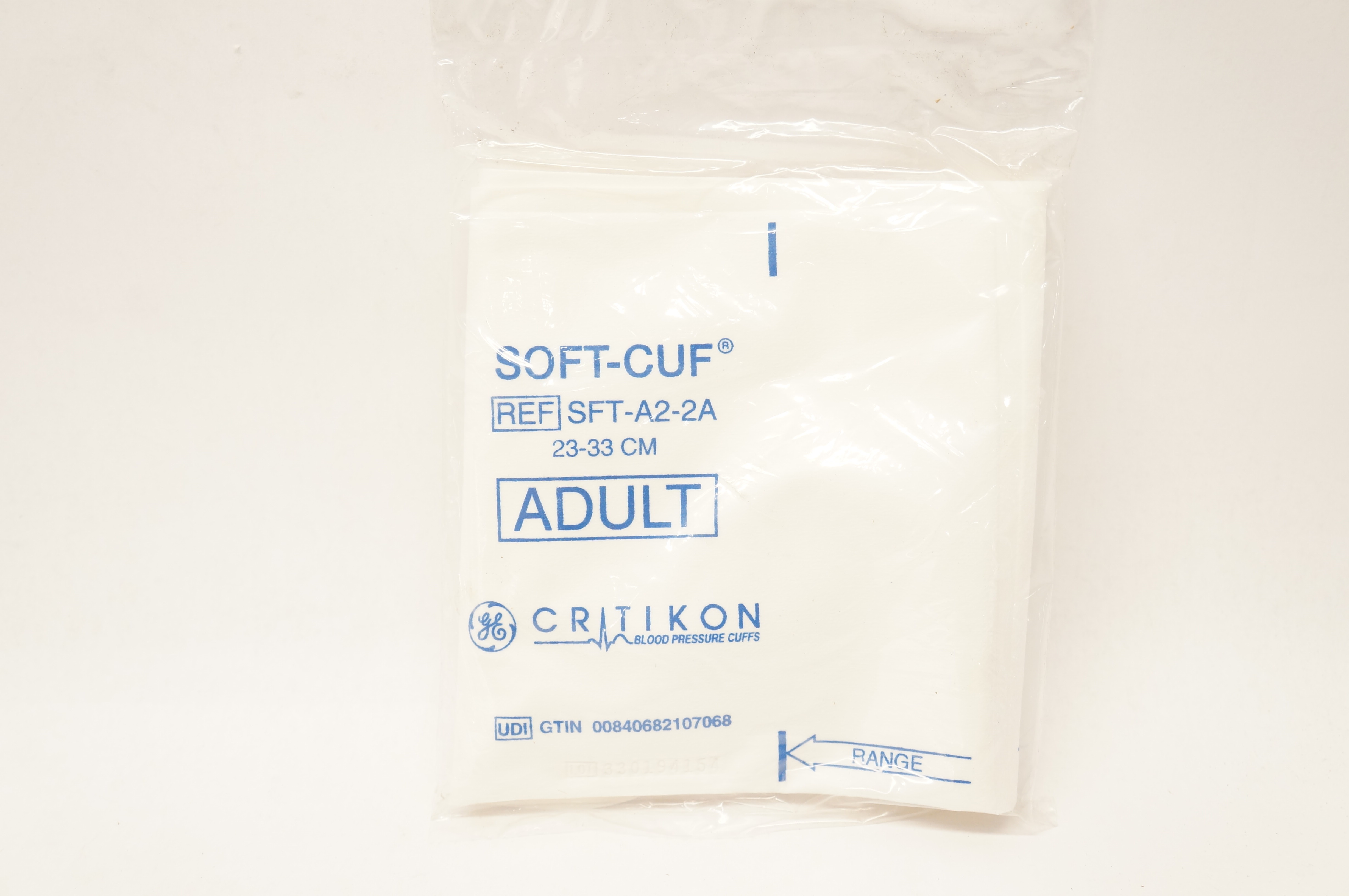 GE Medical SFT-A2-2A-L Critikon Soft-Cuf Blood Pressure Cuffs 23-33cm Adult Long