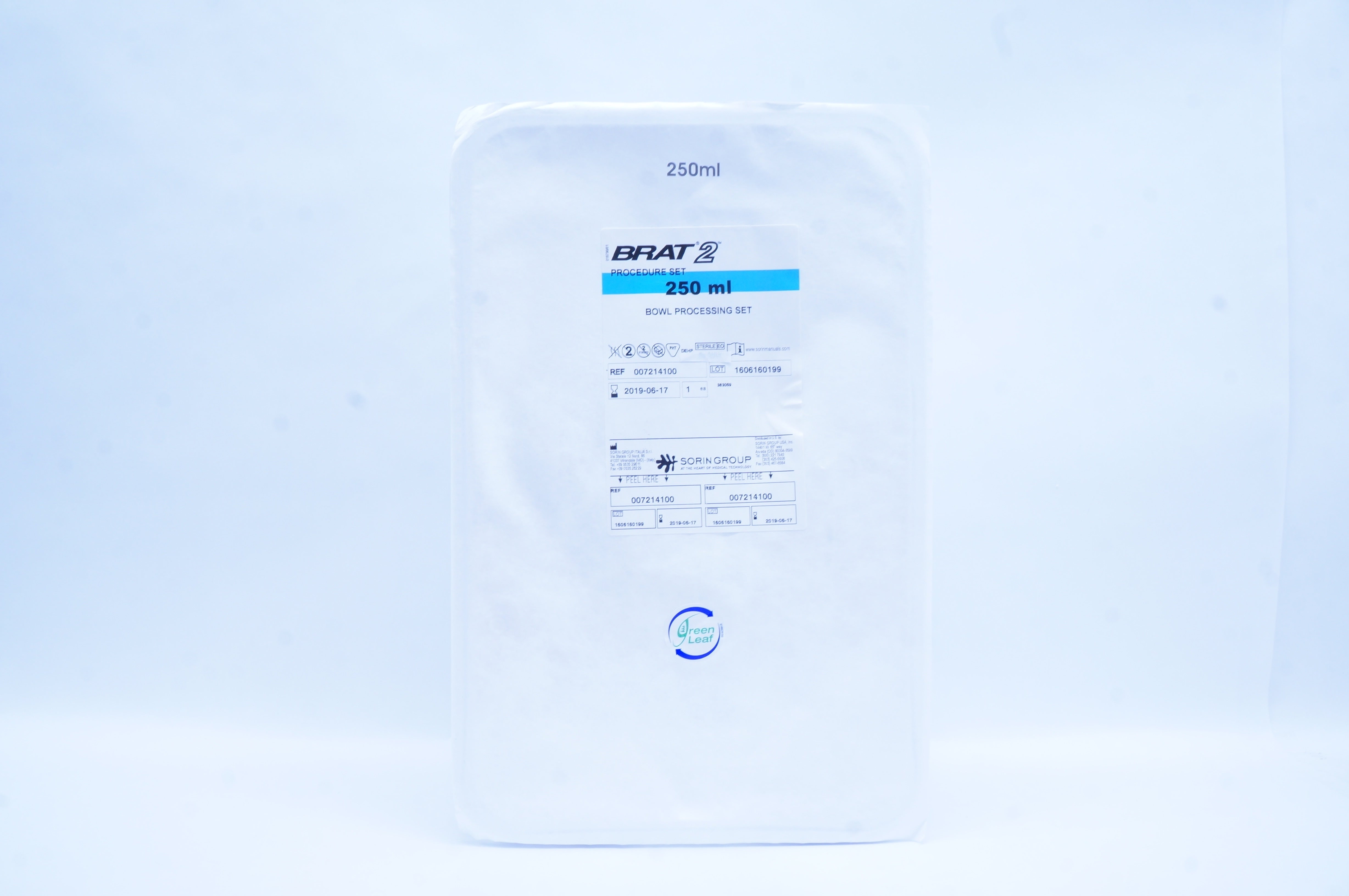 Green Leaf 007214100 Sorin Group Brat 2 Procedure Set 250ml(x)