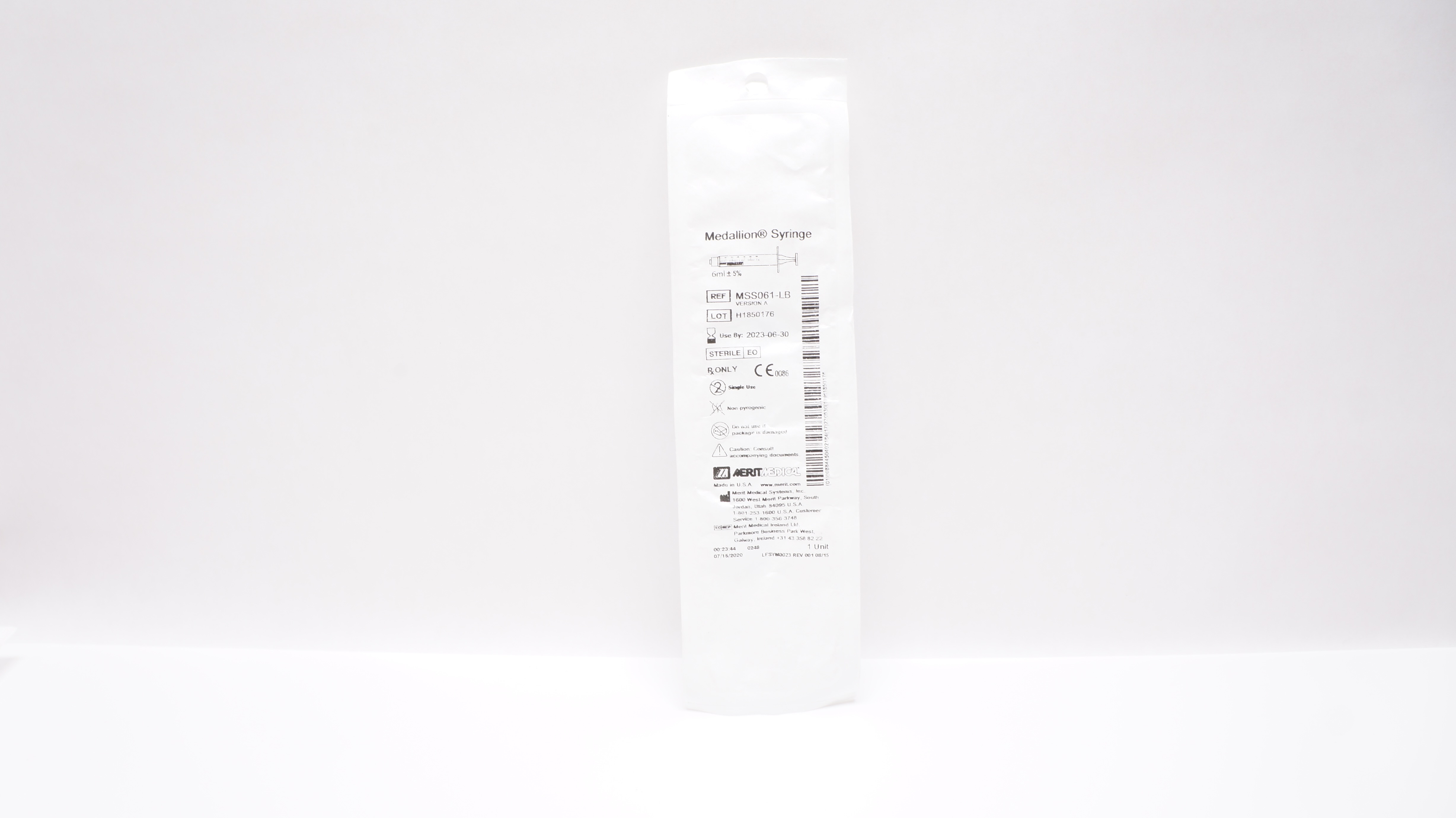 MeritMedical MSS061-LB Medallion Syringe 6ml  ±5% (x)