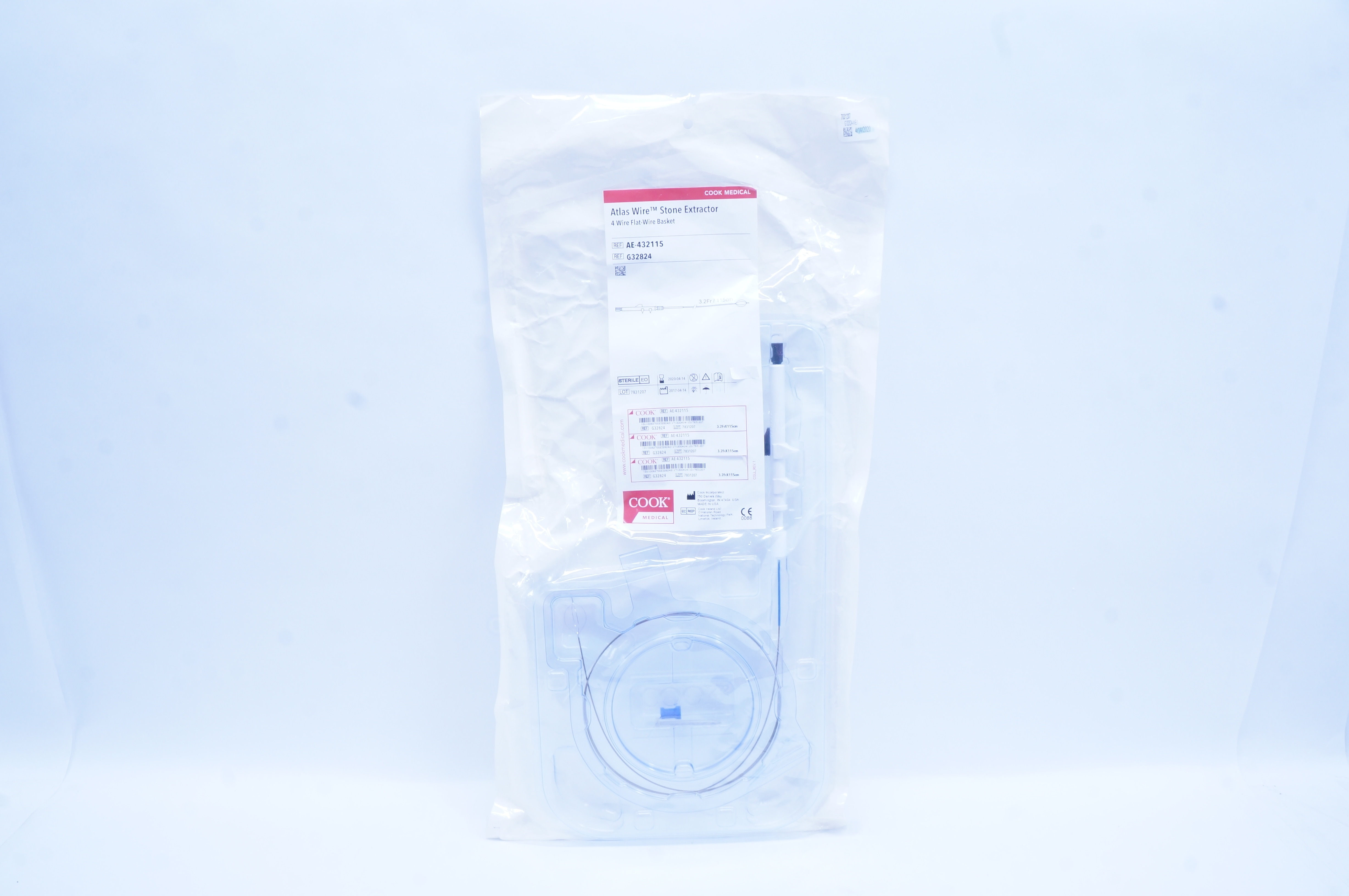 Cook Medical G32824 Atlas Wire Stone Extractor 3Fr x 115cm (x)