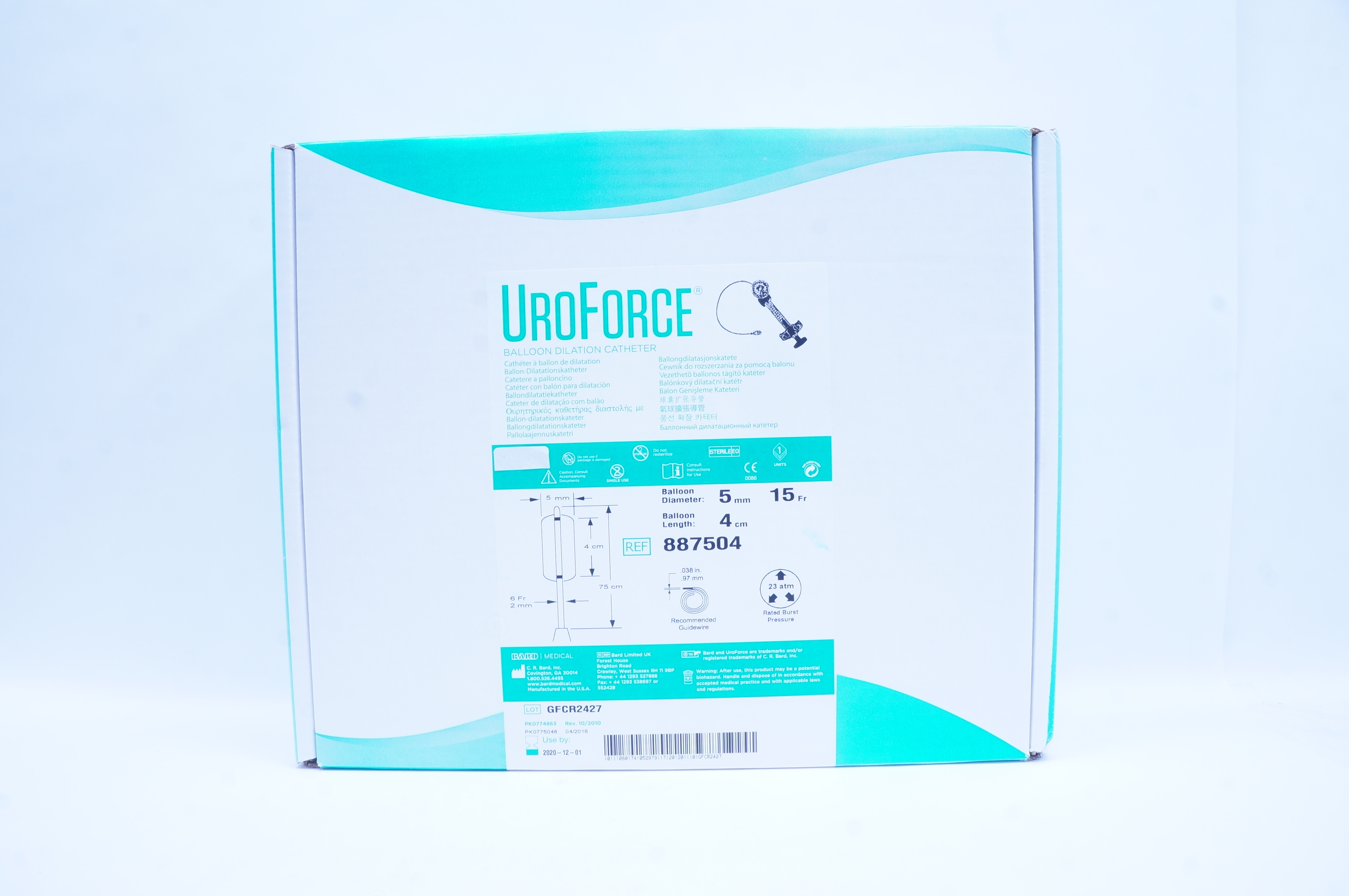 Bard 887504 UroForce Balloon Dilation Cath. 15Fr., 4cm x 5mm (x)