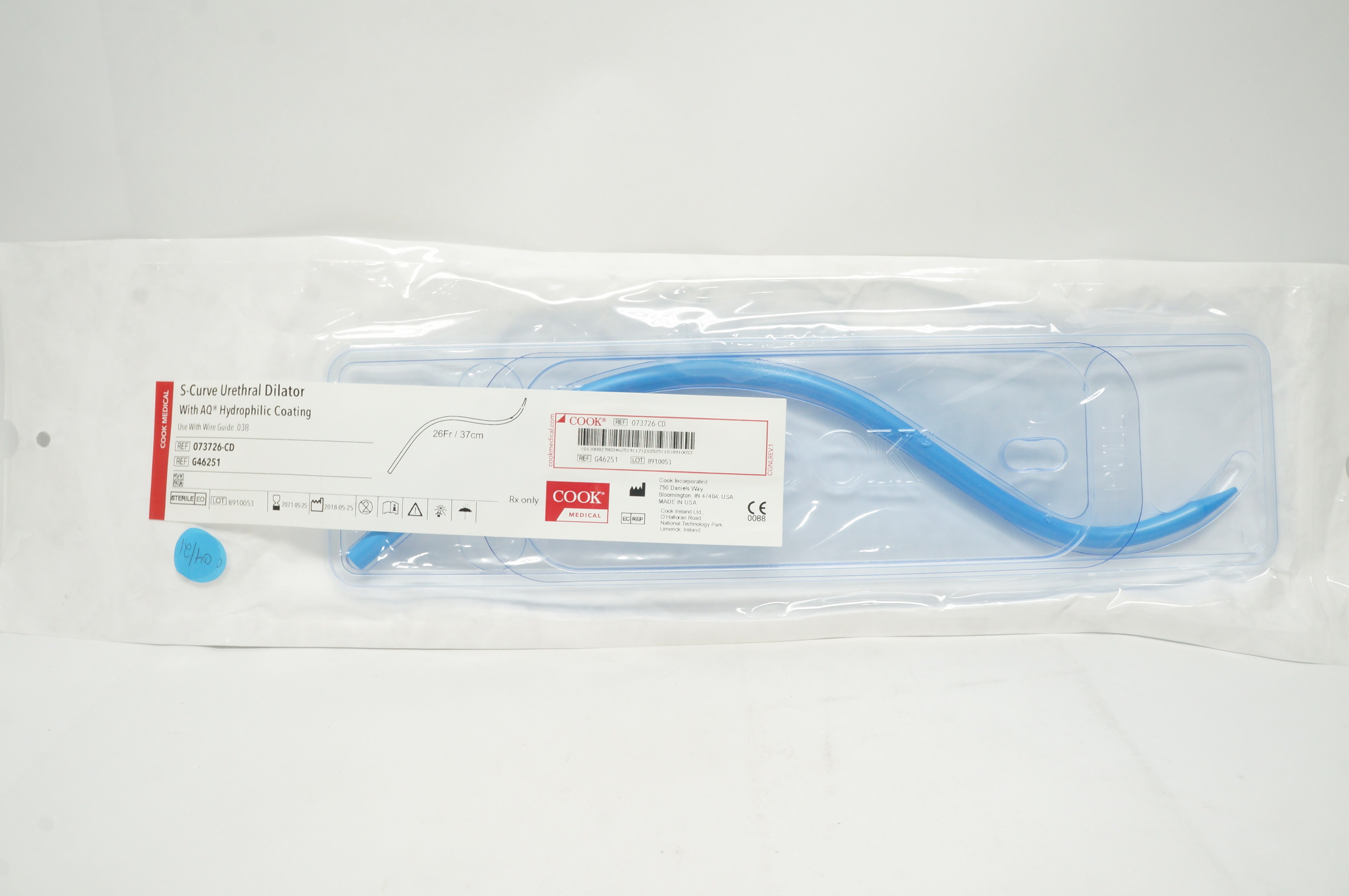 Cook Medical G46251 S-Curve Urethral Dilator 26Fr. (x)