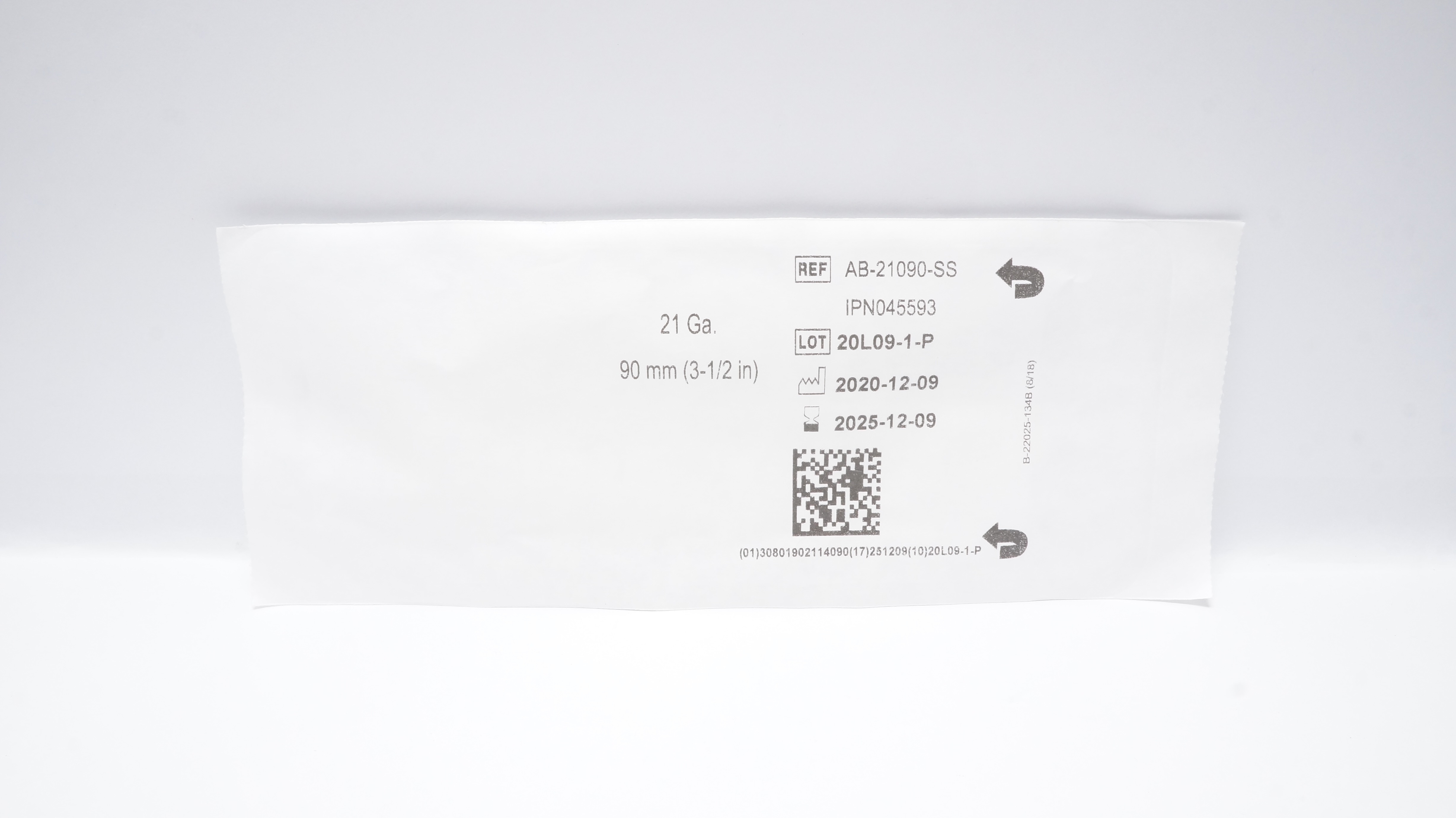 Arrow AB-21090-SS Insulated Peripheral Nerve Block Ndle 21Ga x 3 1/2inch