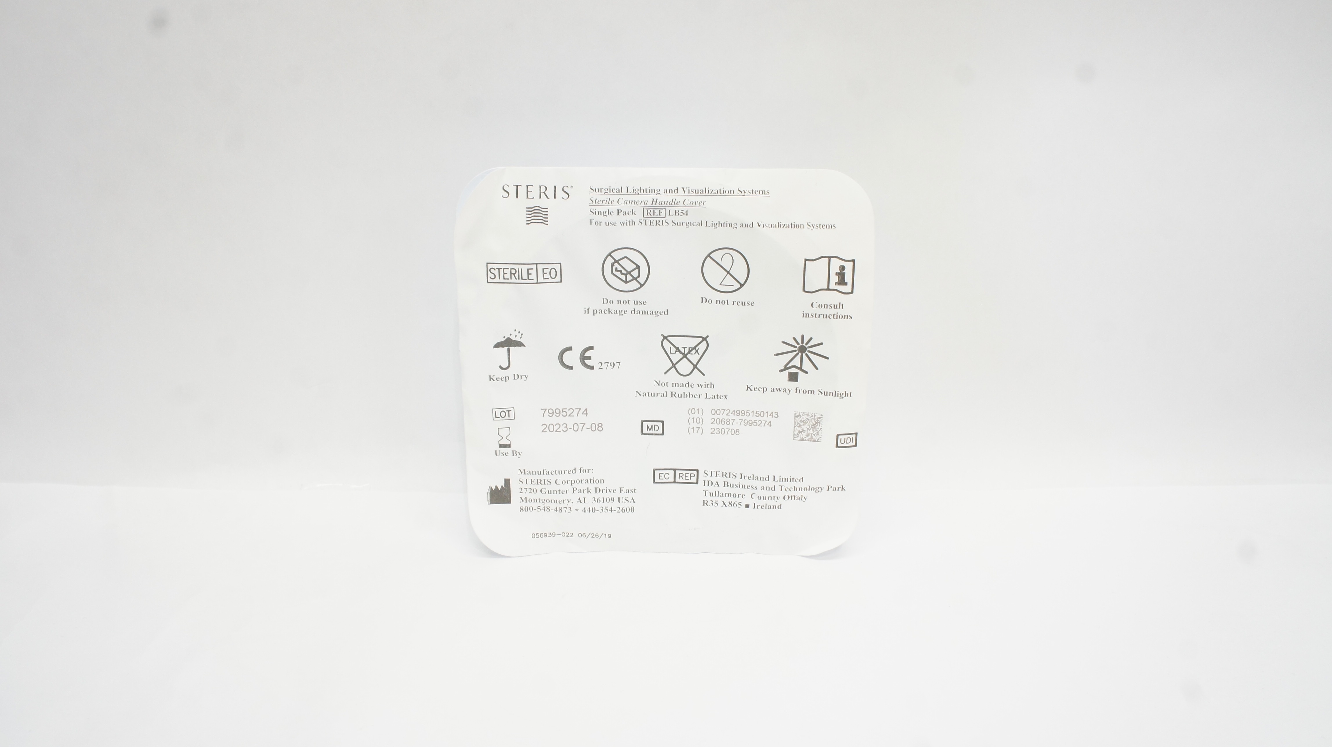 Steris LB54 Surgical Lighting and Visualization Systems Camera Handle Cover (x)