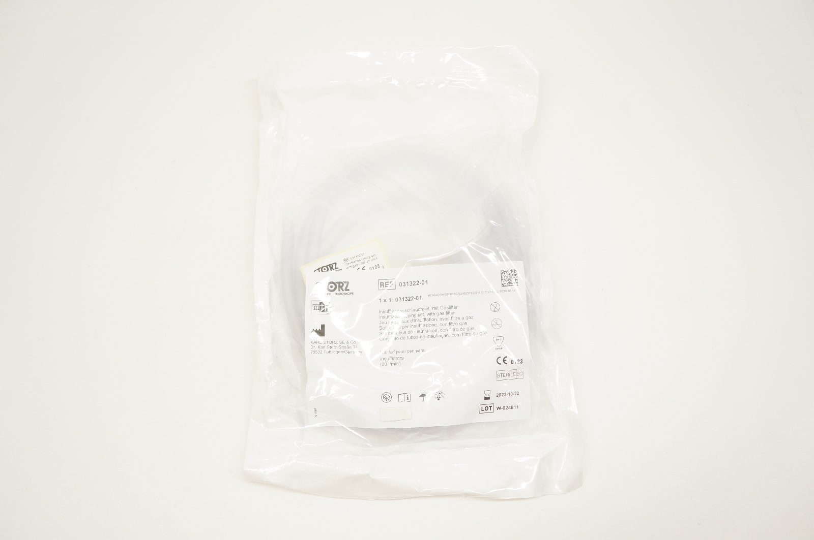 Karl Storz 031322-01 Insufflating Tubing Set, with Gas Filter 20l/min