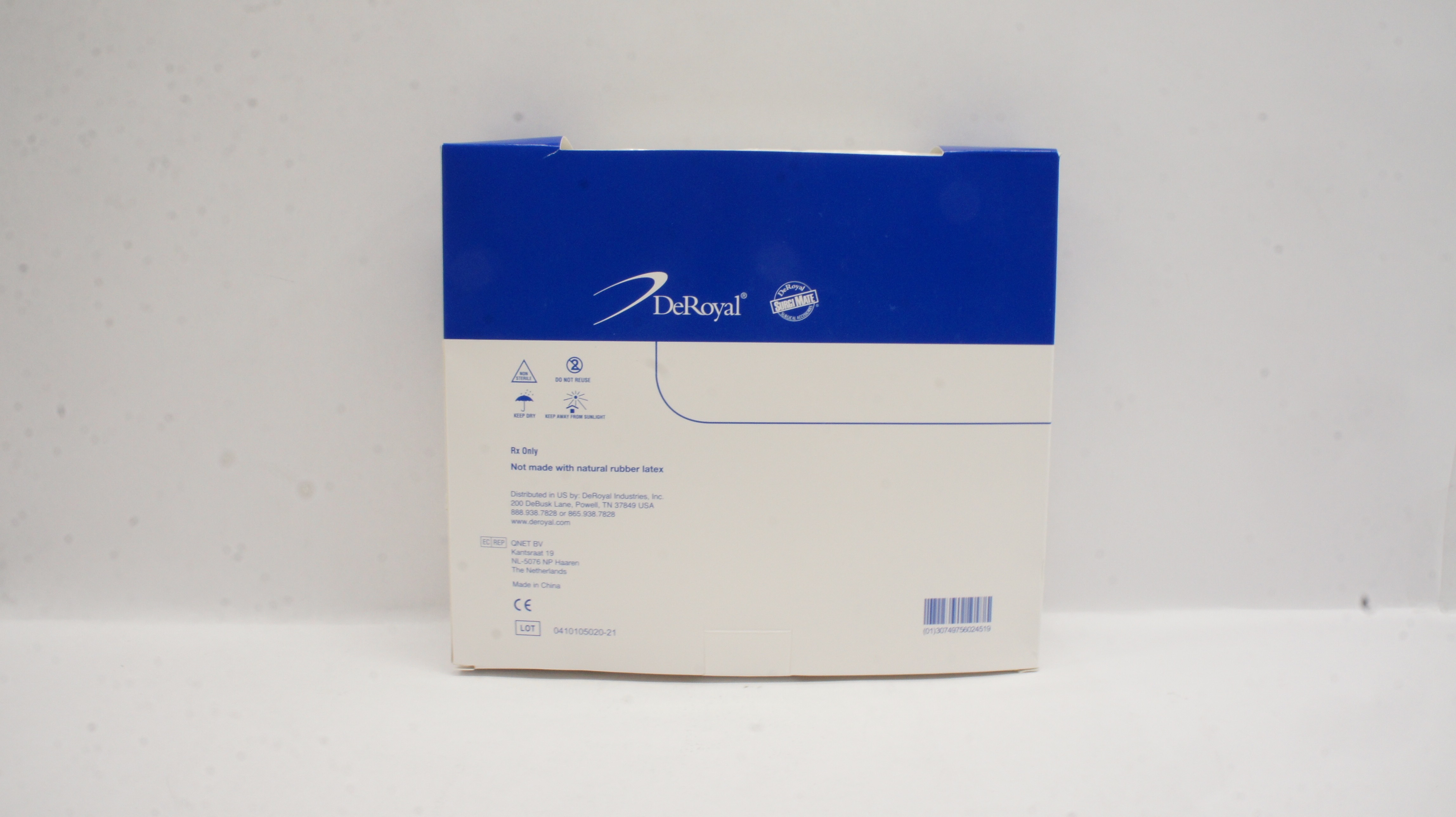 DeRoyal 25-500 Sponge Counter Bags, Clear - Box of 50