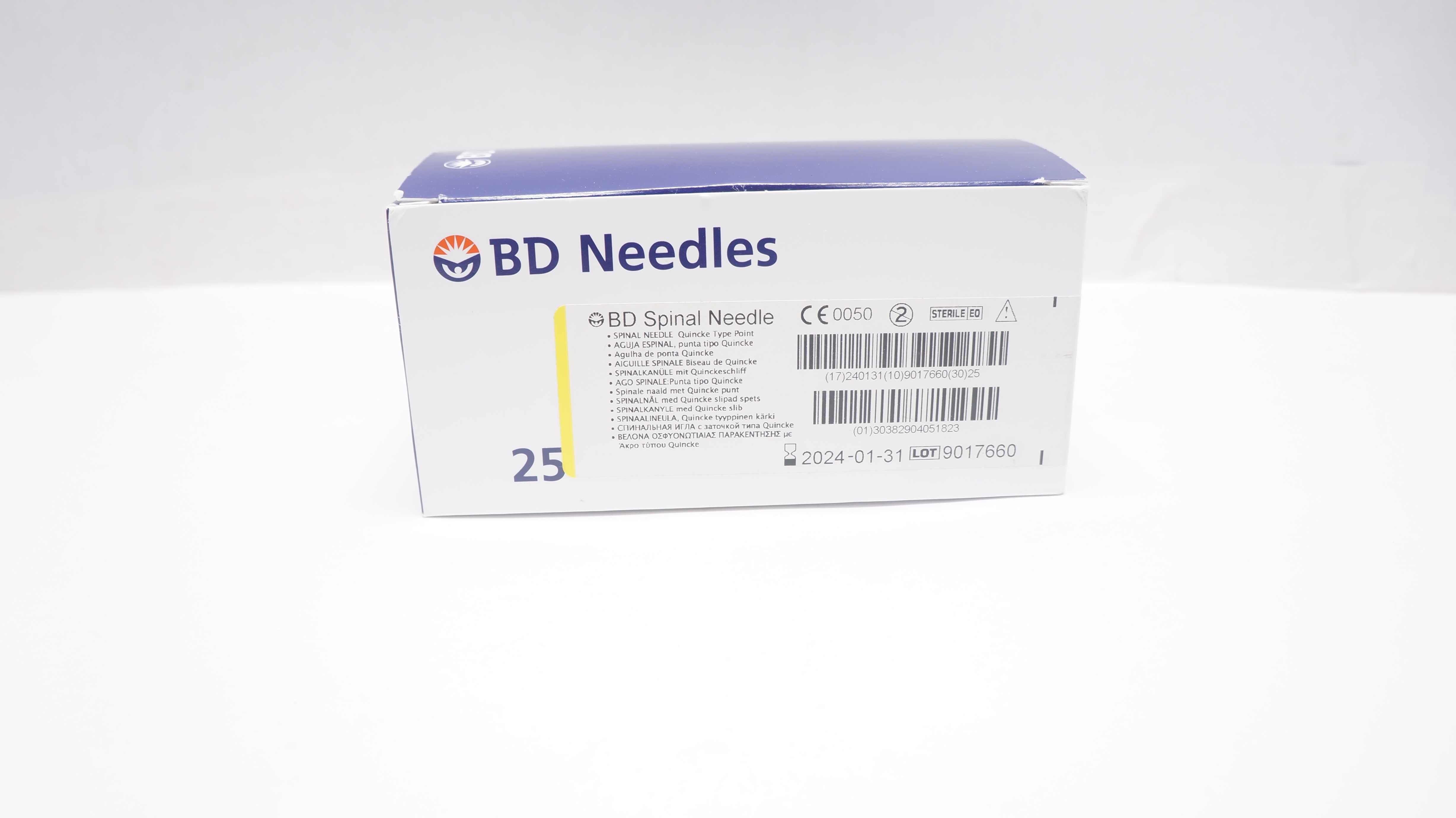 BD 405182 Becton Spinal Ndle Quincke Type Point 20G x 3.50 inch (x) - Box of 22