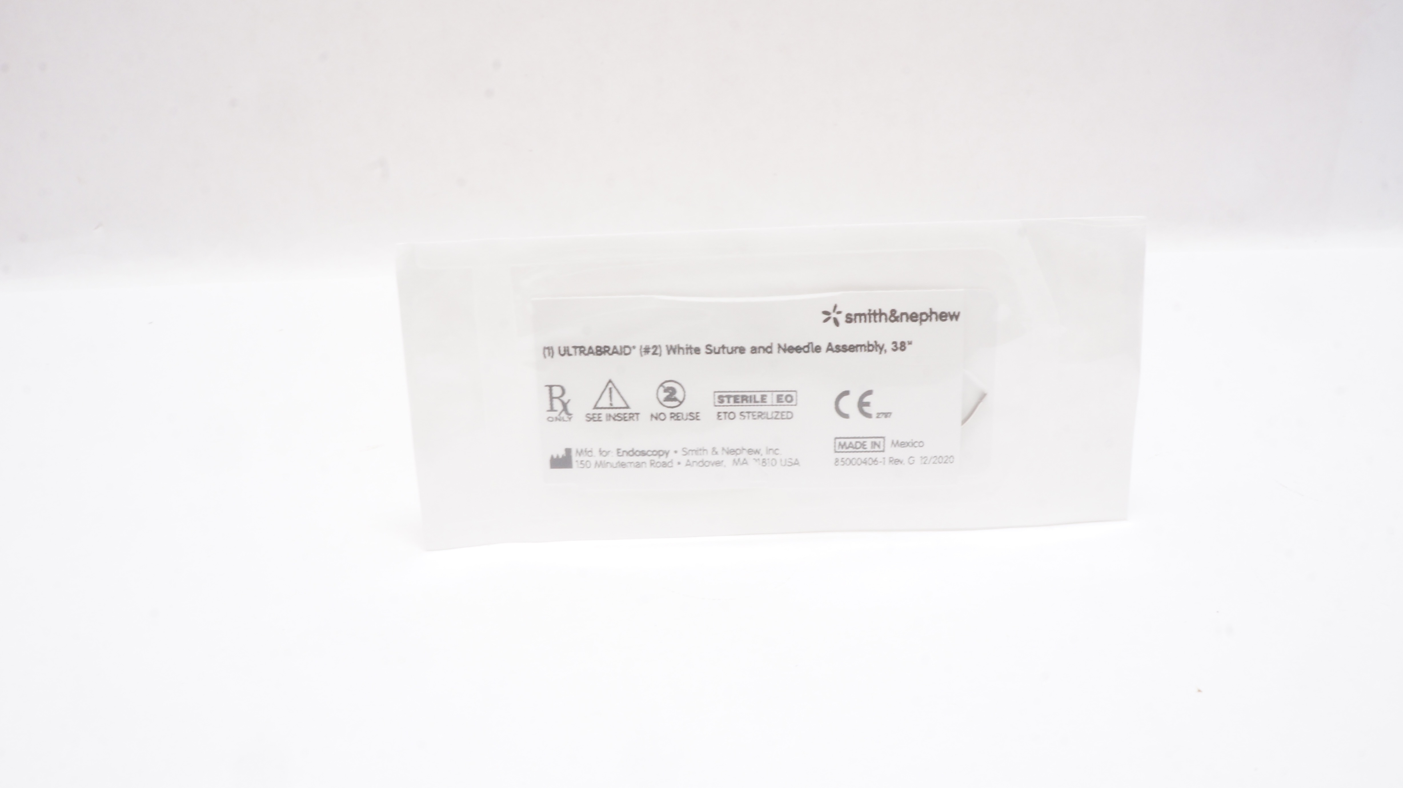 Smith&Nephew 7210914 (1) ULTRABRAID #2 White Stre and Ndle Assembly 38inch